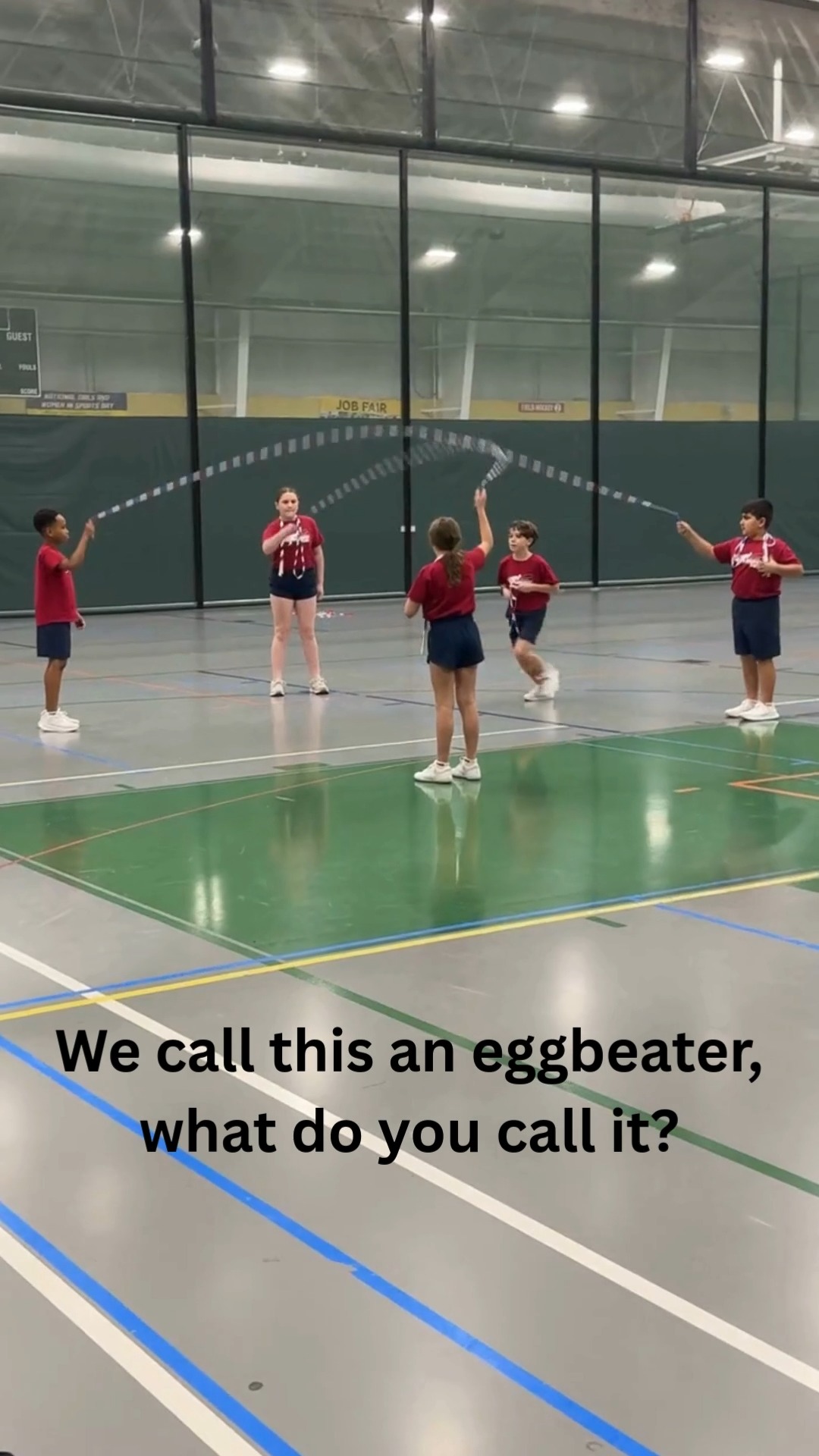 Our team calls this an eggbeater. What do you call this turning 2 long crossed ropes with a jumper inside?