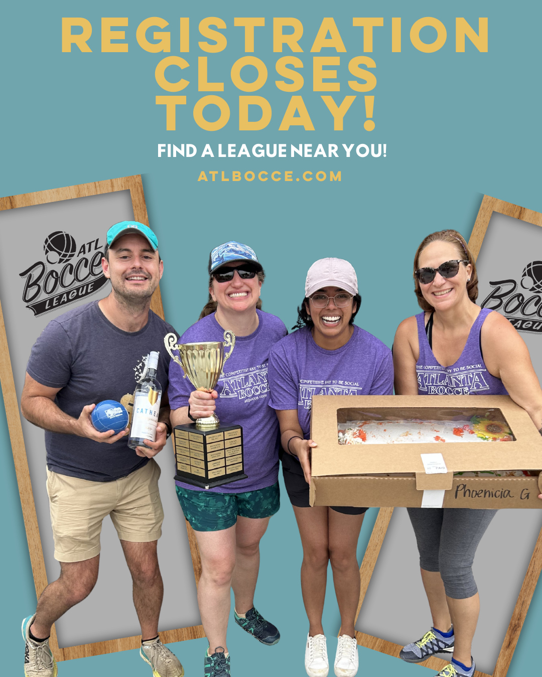 LAST CALL: spring bocce registration closes TODAY!🚨