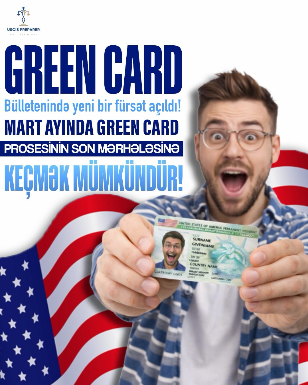 Green Card Bülletenində Yeni Fürsətlər Açıldı! 🇺🇸
ABŞ yüksək ixtisaslı mühacirlər üçün Green Card müraciətləri ilə bağlı mühüm yenilik elan edib. Mart ayının Visa Bulletin bülleteninə əsasən EB-2 kateqoriyası yenidən “current” statusuna keçib və uyğun namizədlər artıq Adjustment of Status prosesinə dərhal başlaya bilərlər.
Bu xüsusilə ABŞ-da qanuni statusla yaşayan peşəkarlar üçün böyük bir fürsət deməkdir.
#uscis #greencard #visa #usa