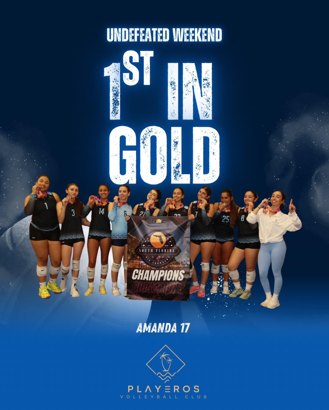 CONGRATULATIONS PLAYEROS ๐
So proud of all the teams who competed this weekend at the South Florida Showdown!
๐ฅ1st in Gold: Amanda 17
๐ฅ3rd in Gold: Andres 14
๐ 4th in Gold: Mari 15
#playerosvolleyballclub #southfloridabidshowdown #volleyballtournament