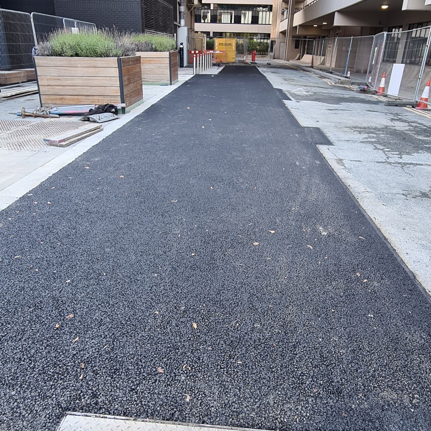 Recent road repairs to Leeds university