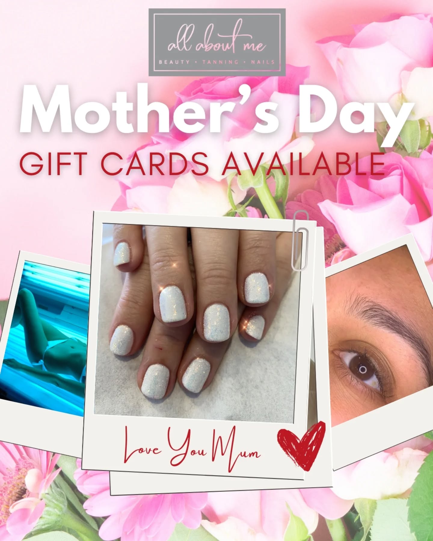 Treat Mum to the gift of pampering this Mother’s Day 💝
A gift card from @allaboutmesalonwgc is the perfect way to show a little extra love. Whether she’d enjoy fresh nails, beautiful brows, gorgeous lashes, or a relaxing sun bed session, she can choose exactly what makes her feel her best.
It’s a thoughtful gift that not only spoils Mum but also supports a local small business.
✨ Gift cards are available to purchase from the salon. Pop in and pick one up in time for Mother’s Day.
#MothersDayGift #PamperGift #SupportLocalBusiness #SalonGiftCard #AllAboutMeSalon