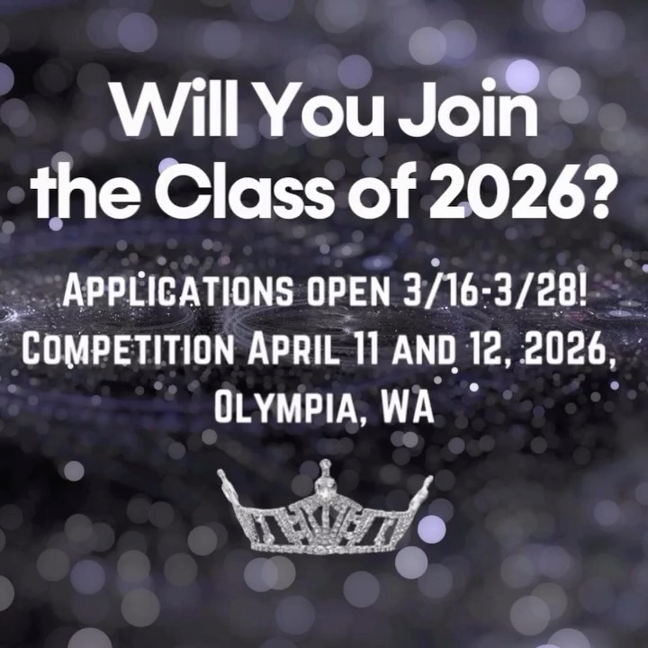 The Miss Washington Open and Sweeper competitions are coming this April! Join the final contestants in the Miss WA Class of 2026 by competing for one of eight titles crowned on Sunday, April 12th in Olympia. Open to all women age 18-28 who live, work or attend school in the state! The application link in the bio opens next Monday, March 16th. We’ll see you on stage in Olympia! #misswashington #missamerica #roadtomisswashington #roadtomissamerica