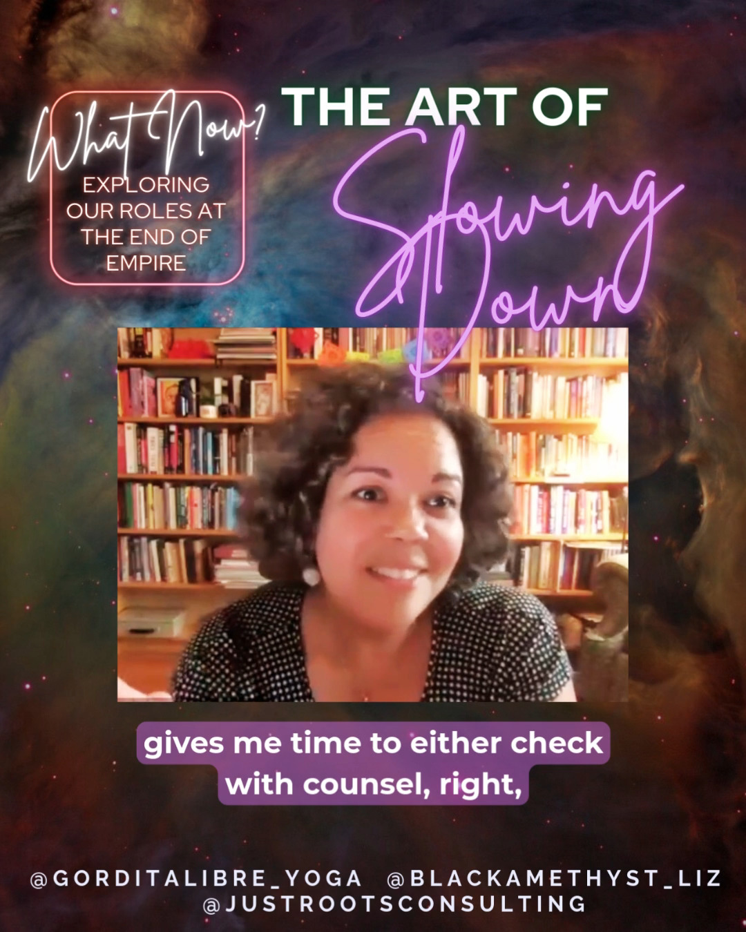 From our series "What Now? Exploring Our Roles at the End of Empire", Fall 2025
Jessica Rodriguez Becker (she/her) on the art of SLOWING DOWN as a liberatory practice, especially in an age where real urgency is masked and drowned out by false urgency intentionally designed to distract and disorient us.
Want more? The replay of the whole series is coming soon! Stay tuned 🔥
#CollectivePower #GetInFormation #blocking #bridging #EndofEmpire #WhiteSupremacyEndsWithUs #slowdown #BurnItDown