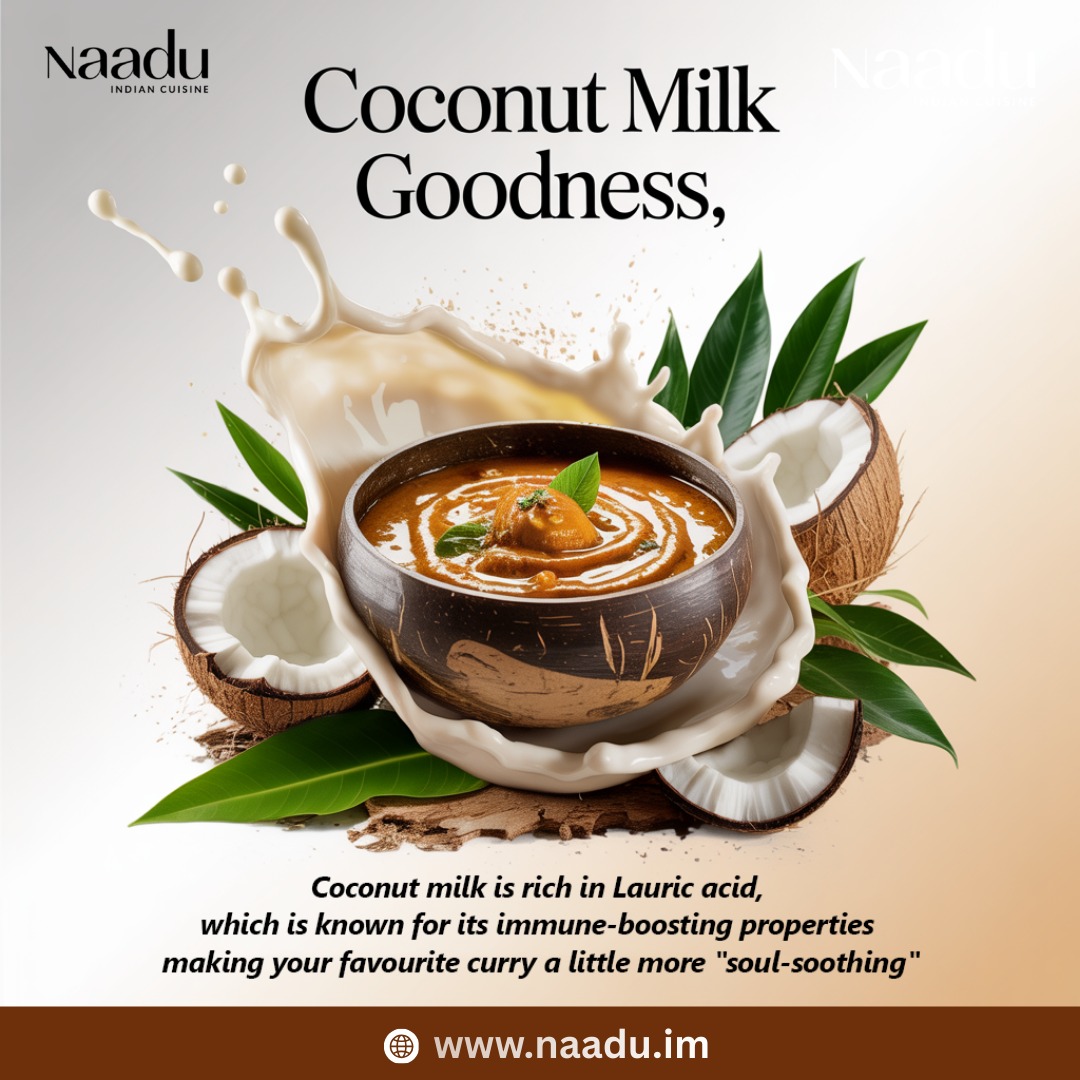 Comfort in every creamy spoonful.
Did you know coconut milk is naturally rich in lauric acid known for its immune-supporting properties? That means your favourite creamy curry isn’t just indulgent… it’s a little soul-soothing too.
In many South Indian dishes, coconut milk adds more than richness. It brings balance, depth, and a silky texture that gently carries aromatic spices in every bite.
Flavour that comforts. Ingredients that care.
https://www.naadu.im/
#CoconutMilk #FoodFacts #SoulSoothing #IndianCuisine #HealthyIndulgence #SpiceLovers #ComfortFood #NaaduIOM #DouglasDining #IsleOfManEats