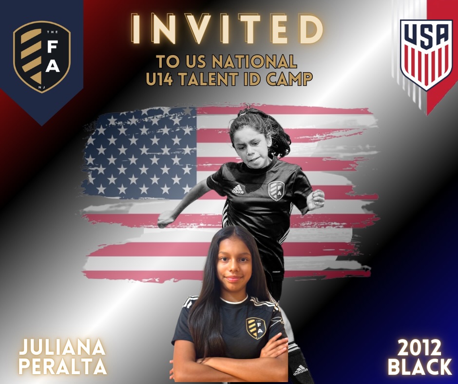 Juliana Peralta – 2012 Girls Black
🇺🇸 Invited to the U.S. Soccer U14 National Talent ID Camp
Congratulations to 2012 Girls Black player Juliana Peralta on her second invitation to the USA National Talent ID Camp.
Jules is seeing the returns for her hard work this season!! Good luck!
#TheFAway #ussoccer #uswnt #njsoccer #njys