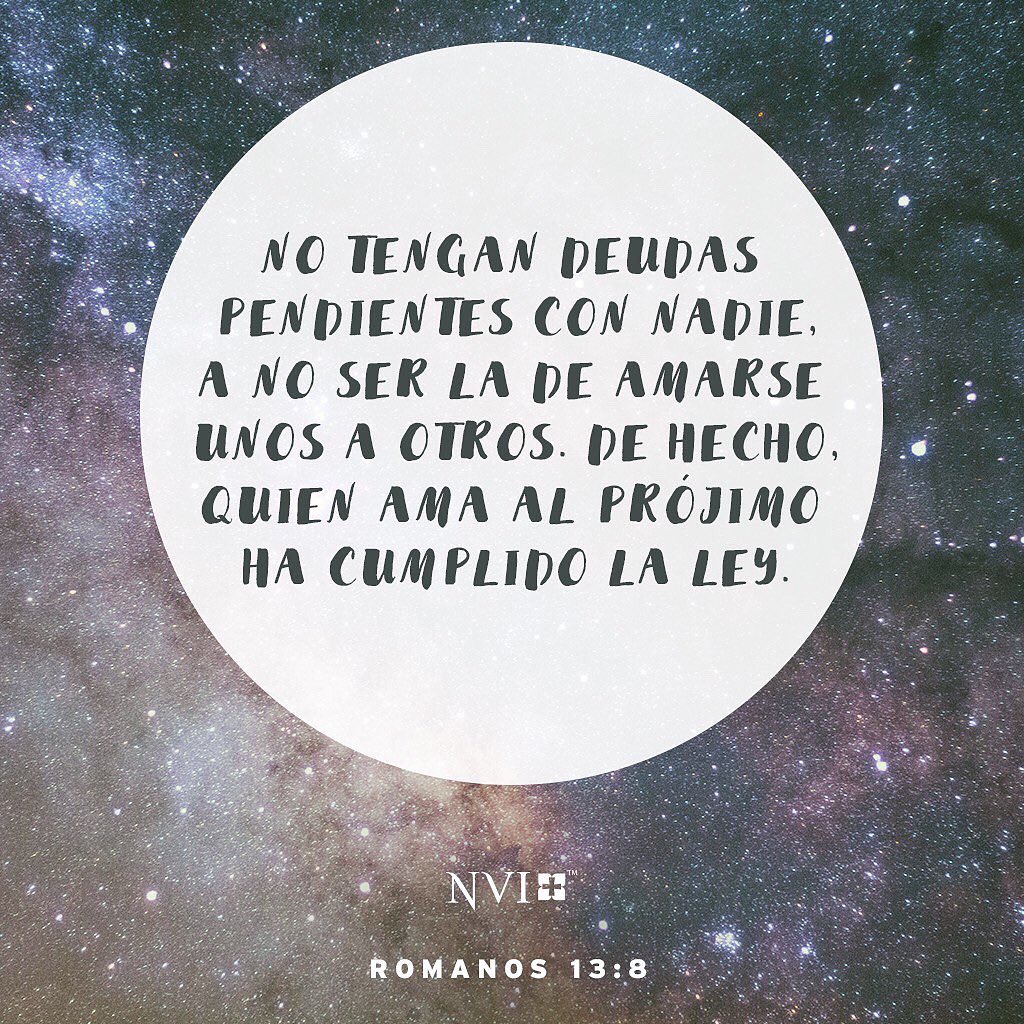This was my daily Bible 📖 verse in Spanish today. I love how it ties in with story from this week’s Christian Science Bible Lesson where one of the scribes asks Jesus what the greatest commandment in the law is, and Jesus responds that it’s loving God with all that’s in us, and that the next greatest is loving our neighbors as ourselves.
.
I also think about how the love we express ripples out into the world, revealing the ever-presence of God, who *is* divine Love itself. Hence the ripple background pic. 😊
.
#livelove #vivaamor #GodisLove #DiosesAmor #spreadlove #loveisofGod #Godisgood #loveoneanother #loveisthelaw #amoreslaley #amoreslaleydecristo