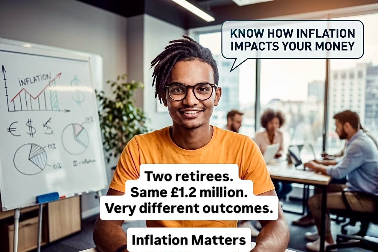 Two retirees.
The same £1.2 million.
Two completely different outcomes.
One kept his money in cash during retirement.
The other kept his money invested.
Twenty years later, their financial situations looked very different.
Why?
Inflation.
Inflation quietly reduces the purchasing power of money over time. What feels like a large amount today may not buy the same lifestyle decades from now.
Understanding how inflation works is an important part of thinking about long-term wealth, retirement, and financial planning.
Take a moment to check the inflation rate in your country and consider what that could mean for your savings over the long term.
Check the comment section: The full story is now on the blog.
It’s more than money, it’s a lifestyle.
⚠️ Financial Disclaimer:
This content is for educational purposes only and should not be considered financial advice. Investing involves risk and the value of investments can go down as well as up.
Follow @lifestyleshares for more insights on investing, money, and long-term financial thinking.
#investing #inflation #personalfinance #wealthbuilding #financialeducation longterminvesting retirementplanning