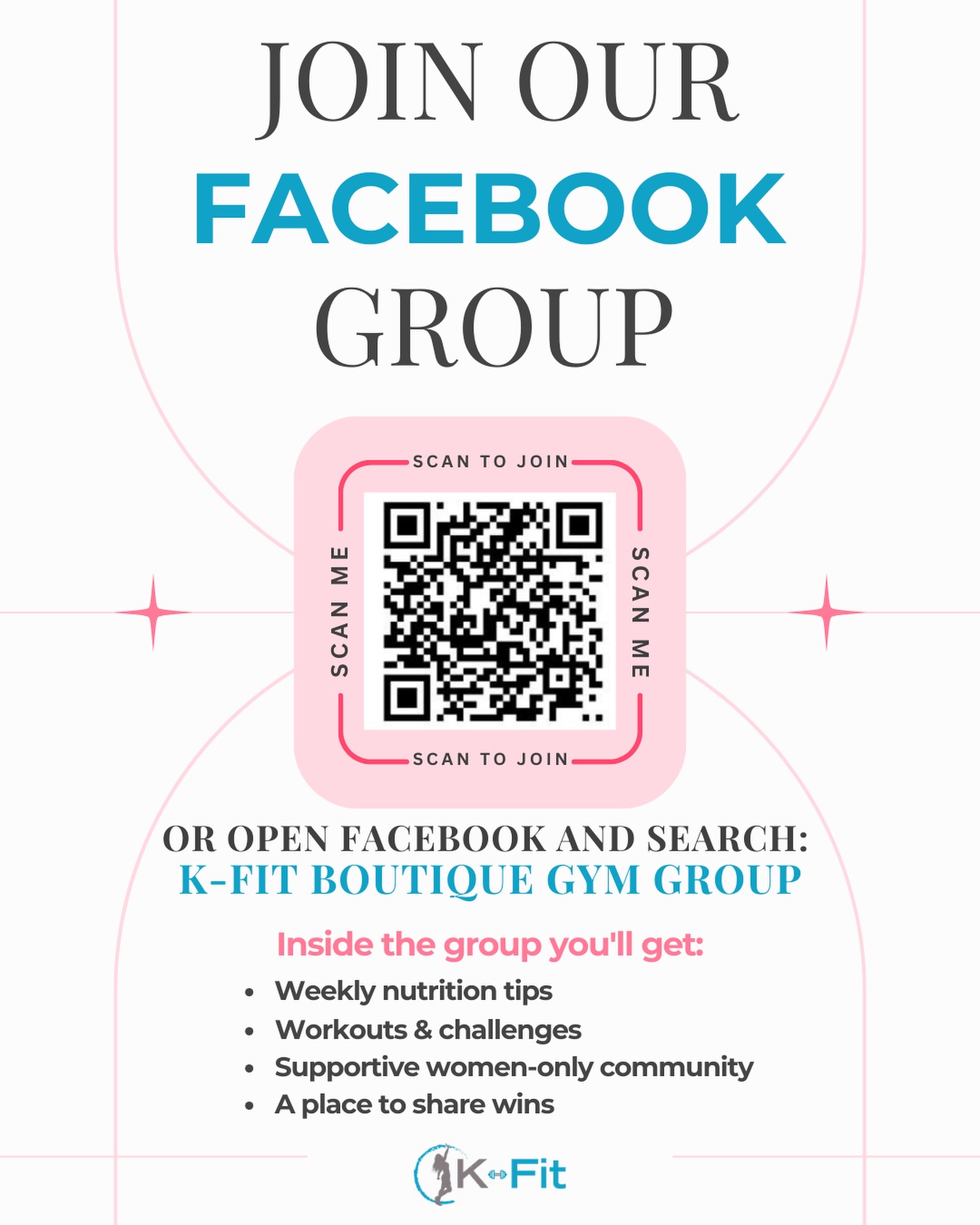 💪✨ Calling all strong, motivated women! ✨💪
We’re building a community where support, progress, and empowerment come first! Whether you’re crushing workouts, fueling your body with good food, or just looking for motivation, this is your space.
👯♀️ Join our Facebook group for:
✅ Weekly workouts & fitness tips
✅ Nutrition ideas and challenges
✅ Motivation from women who get it
✅ A safe, uplifting space to share progress
📲 JOIN HERE: 👉K-Fit Boutique Gym Group
👇 Tell us in the comments:
What’s ONE fitness or nutrition goal you’re working on this week?
Are you prepping a healthy meal? Crushing a new PR? Let us know! 💬🔥
Let’s rise together! 💜
#KFitCommunity #WomenWhoLift #FitnessSupport #kfitboutique