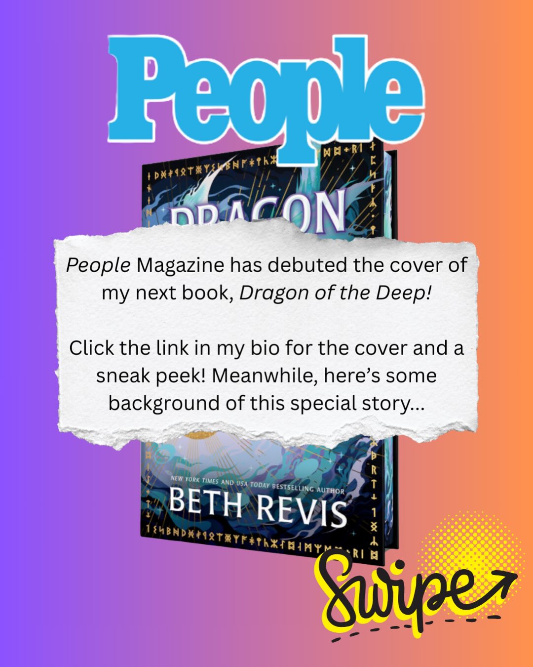 Swipe to the last slide for a 🌶️secret🌶️🤫 And click the link in my bio for the full cover reveal—thank you, @people for launching this special book to the whole world! @sourcebookscasa and I have been working overtime to make this such a special book—I cannot wait to share all the special features and cool details we’ve added to the story!