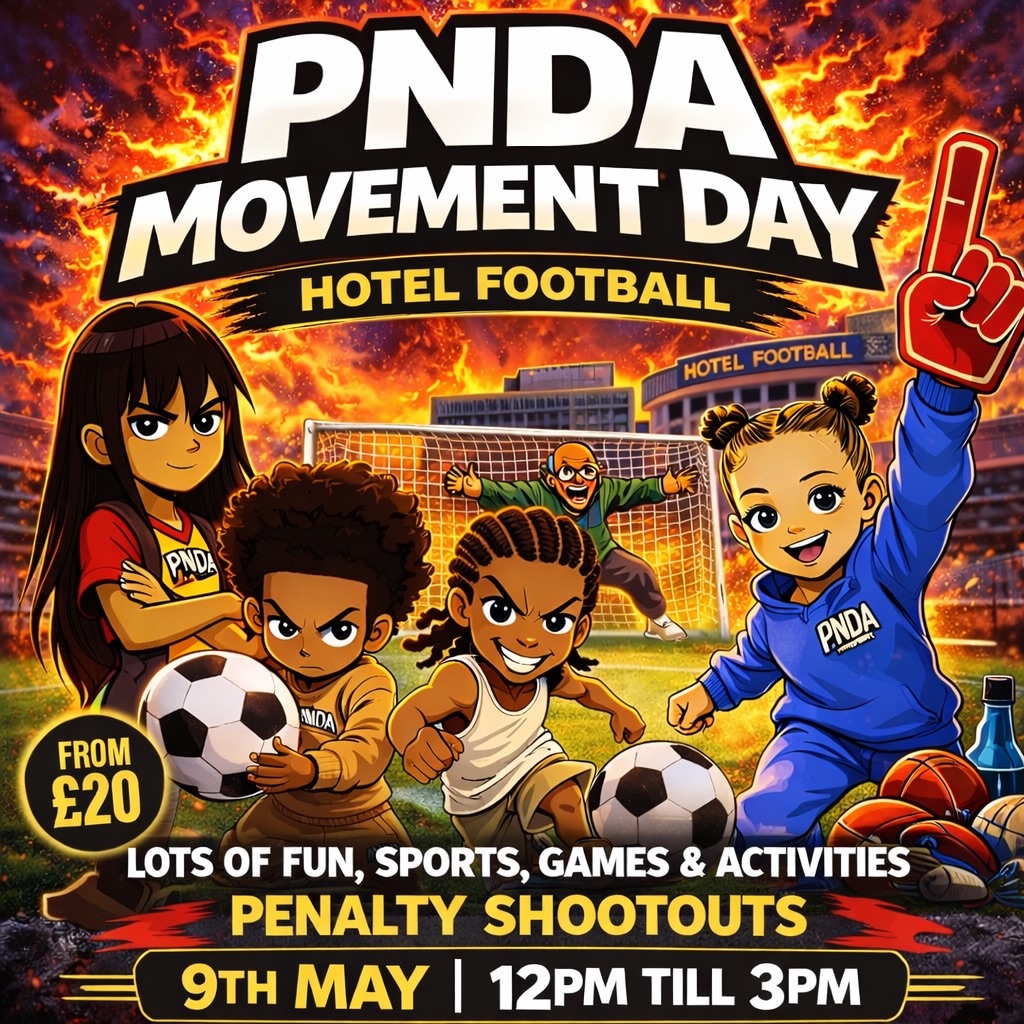 PNDA Sports Day is taking over @hotelfootballuk 🐼🔥
Limited spots. Tickets from £20!
9th May | 12pm–3pm
Iconic rooftop views overlooking the Manchester United stadium.
We’re turning screens OFF and energy ON. No iPads. No devices. Just fresh air, movement, confidence and BIG vibes.
⚽ Sports & competitions
🏃♂️ Movement sessions
🎯 Skill challenges
🔥 Non-stop energy in an iconic setting
If you want your child leaving buzzing with confidence, new friendships and stories they won’t stop talking about…
Book now. Let’s get them moving!🏅🏋🏽♂️⚽️
WWW.PNDADEPARTMENT.CO.UK