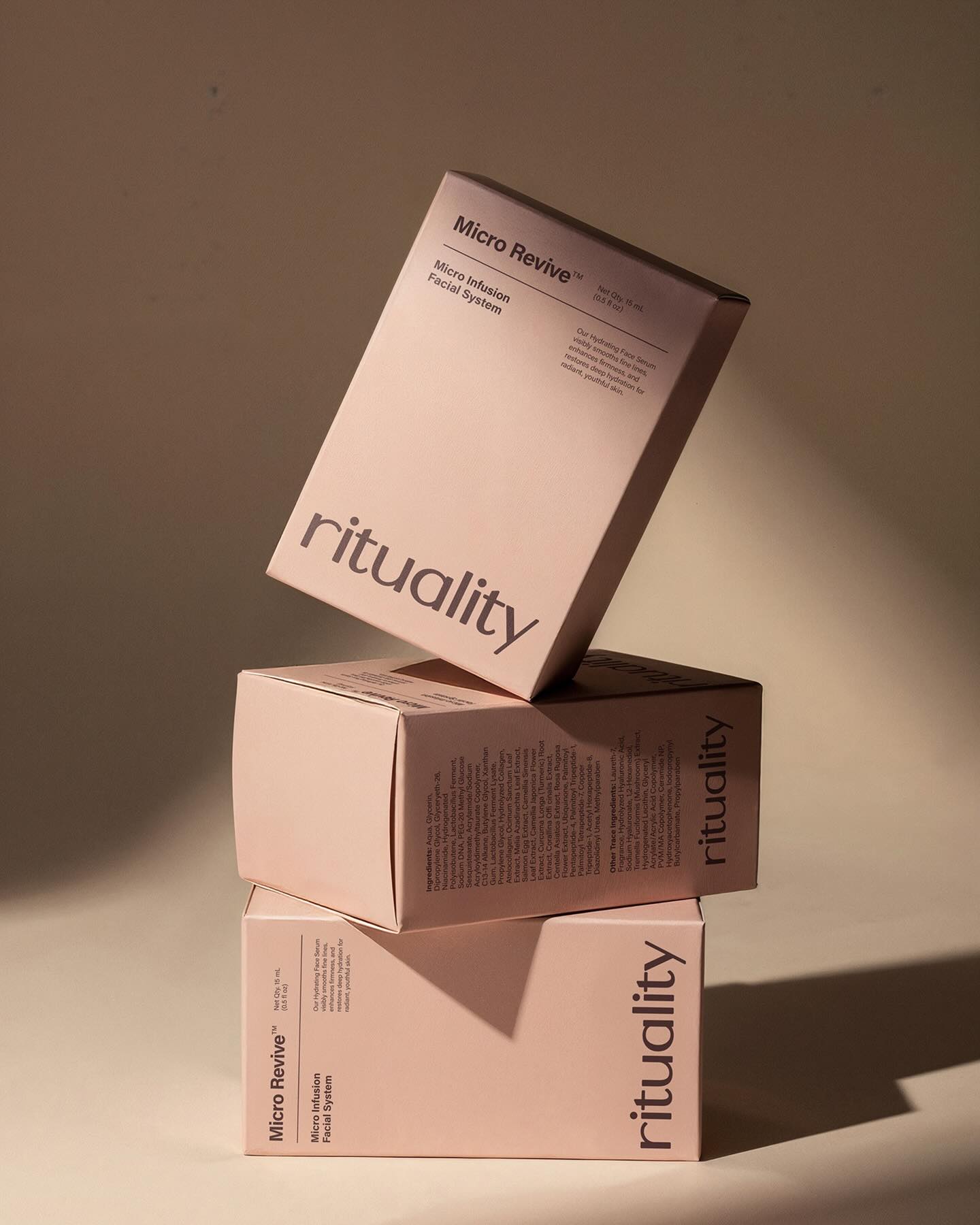 Rituality is a modern skincare brand that transforms daily care into mindful rituals. Built around the idea that skincare is not just a routine but an act of presence, the brand balances scientific precision with emotional calm.
The visual identity merges minimal design with sensorial warmth through a muted palette of clay, beige, and plum tones. Clean typography and tactile packaging create a refined yet human experience that feels intelligent, grounded, and effortlessly beautiful.
-
We design brands that feel right, because they are built right.
Award Winning Brand Design Studio with focus on Strategy, Brand Identity, Packaging and Web Design.