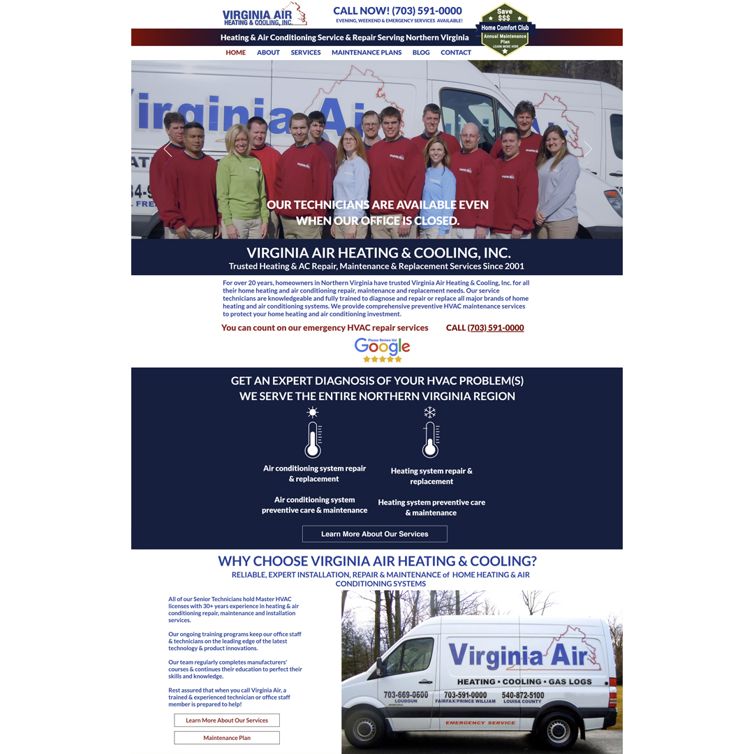 Client Spotlight: Virginia Air Heating & Cooling
One of the most rewarding parts of running Petite Taway is building long-term relationships with incredible businesses. I’m proud to spotlight a client I’ve had the privilege of working with for the past six years — Virginia Air Heating & Cooling.
Serving homeowners across Northern Virginia, Virginia Air Heating & Cooling is known for their reliable HVAC repair, installation, and maintenance services. Their team is committed to keeping homes comfortable year-round, whether it’s the heat of summer or the chill of winter. Over the years, it has been an honor to support their online presence and website growth, helping ensure their services are easy to find and accessible to the communities they serve.
Businesses like Virginia Air Heating & Cooling show what happens when quality service, integrity, and dedication to customers remain the top priority. If you’re in Northern Virginia and need trusted HVAC professionals, they are a fantastic team to call.
Learn more about their services:
https://www.virginiaairheatingandcooling.com/
#ClientSpotlight #PetiteTaway #WebDesign #SmallBusinessSupport #HVAC #VirginiaAirHeatingCooling #NorthernVirginiaBusiness