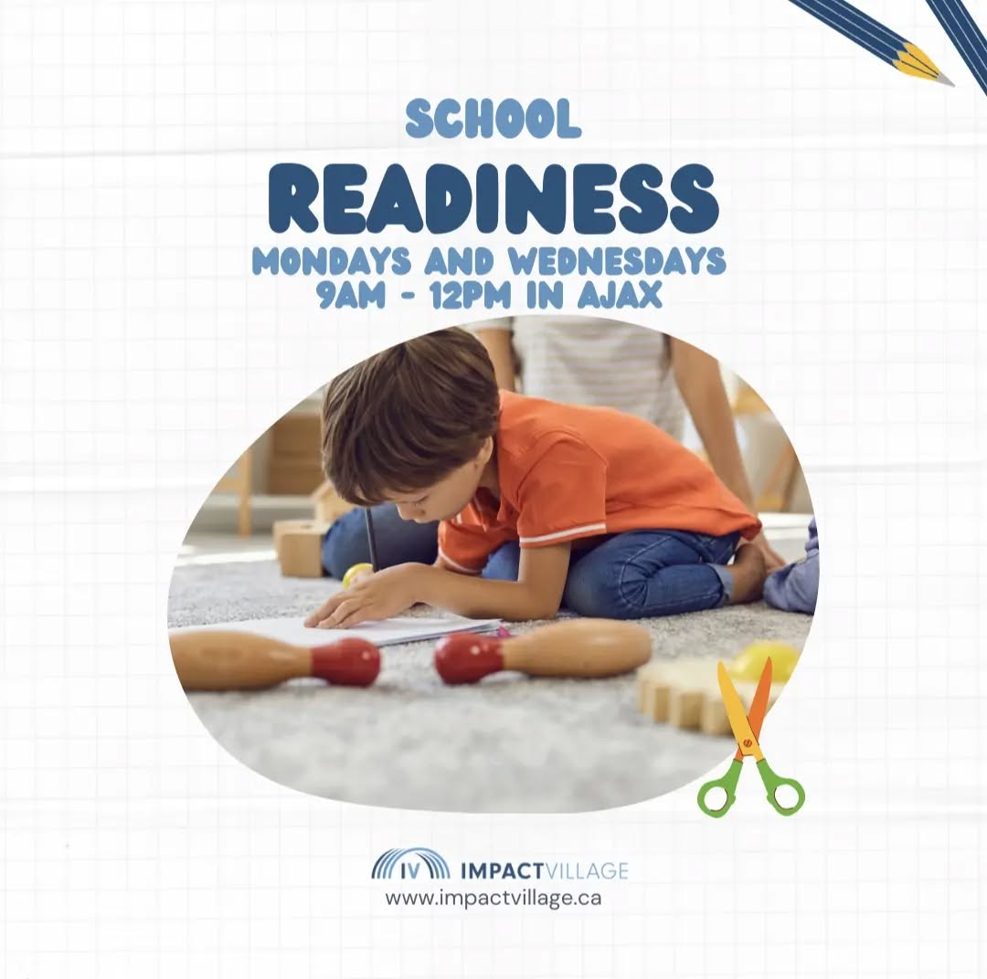 What's the difference?!?!
When comparing this program to the School Readiness Social Skills program (see previous post to learn more about that), the main difference is that this program offers more personalized support to help build skills needed in a classroom setting.
While there is still an opportunity to socially interact with other students during group activities like circle time and story time, the main focus here is working 1:1 with a therapist on certain targets based on each individual student's goals and needs.
This program takes place at our onsite location in Ajax on Mondays and Wednesdays in the morning.
If you would like more on information on the program or registration, please feel free to email info@impactvillace.ca