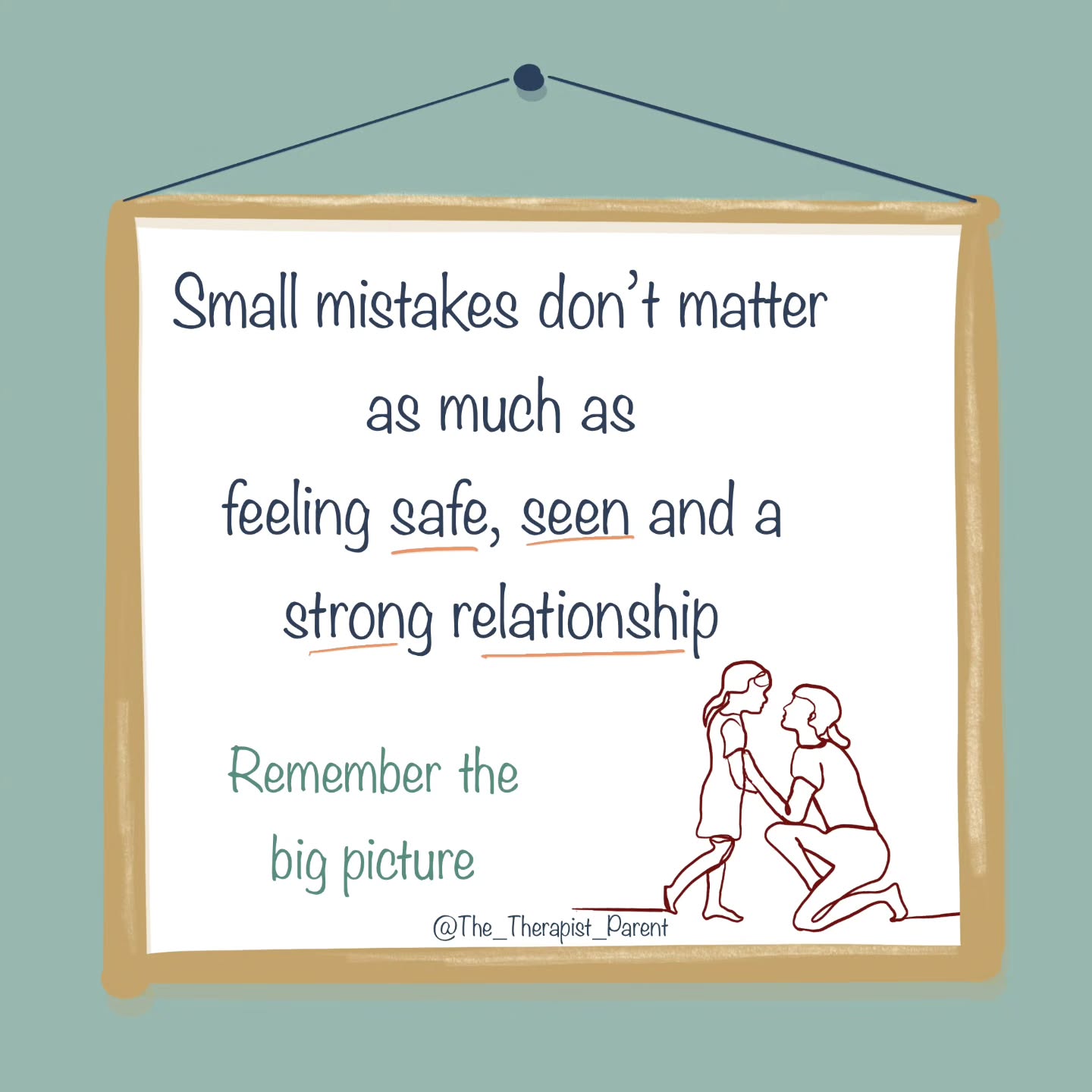 Most parents I talk to are carrying a lot of pressure to get everything right.
But when we look at what actually shapes children long term, it’s rarely the small mistakes parents worry about.
It’s the bigger picture — feeling safe, understood, and knowing the relationship can handle hard moments.
That’s where the real impact is.
I talk more about this in my book Guidance from The Therapist Parent if you want more practical examples.