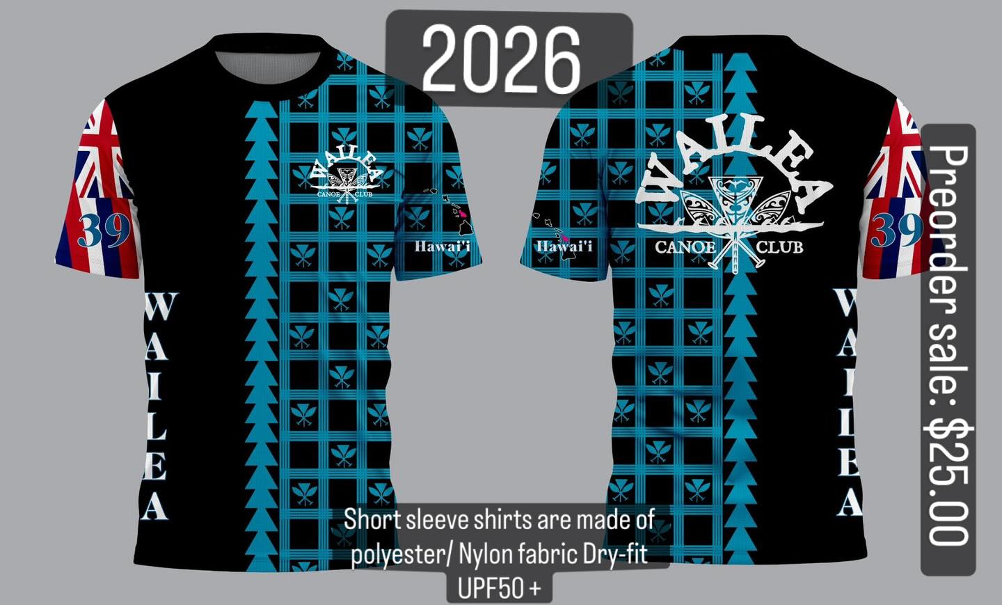 @official_wailea_canoe_club 2026 Race Jersey Pre Order now open made of polyester/ Nylon fabric Dry-fit UPF50 + thin and breathable lightweight material only $25.00 preorder, closing date for preorder is April 1st, 2026. DM or text me directly…. Mahalo..