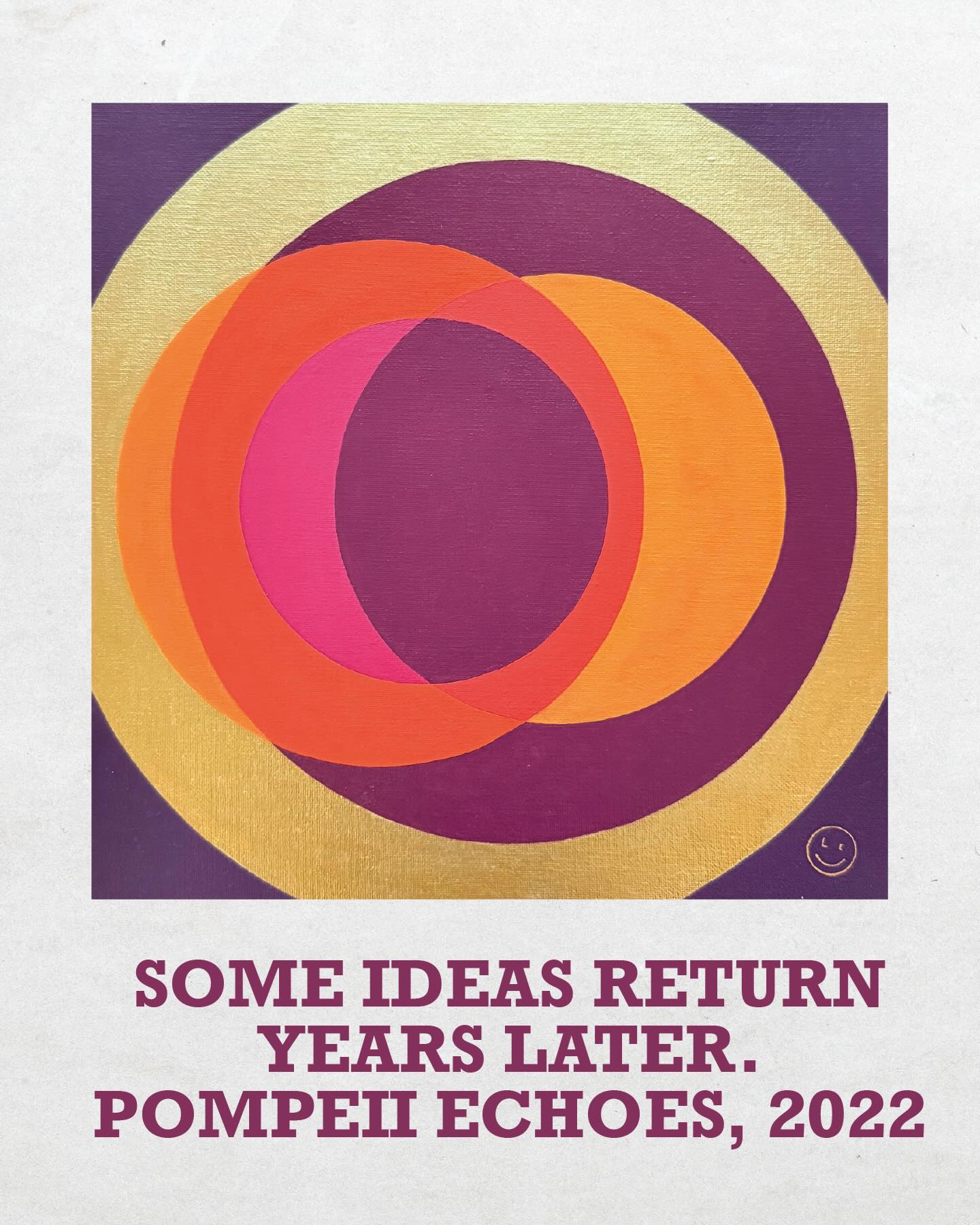 Some ideas return years later.
In 2022, I painted a small work inspired by the ancient pigments of Italian history — the deep reds of Pompeii, mineral tones, and the luminous presence of gold. Those colors stayed with me.
Recently, after visiting the reconstruction of the Etruscan ‘Tomb of the Bigas’, the memory returned with renewed intensity: the athletes, the movement, and the powerful yet essential palette.
This encounter is now taking shape in a new painting: ‘Etruscan Echoes’, 60 × 60 cm.
The small 30 × 30 cm version, painted in 2022 on high-quality cotton cardboard, is still available for collectors who wish to bring a piece of this exploration into their space.
More updates from the studio soon.
——-
🇮🇹 Alcune idee ritornano, anche anni dopo.
Nel 2022 ho dipinto un piccolo lavoro ispirato ai pigmenti antichi della storia italiana — i rossi scuri di Pompei, le tonalità della terra e la presenza luminosa dell’oro. Quei colori importanti e carichi di storia mi continuano ad affascinare.
Recentemente, dopo aver visitato la ricostruzione della ‘Tomba delle Bighe’ etrusca, il ricordo è tornato con nuova intensità: forme essenziali e colori prevalentemente caldi con intensi contrasti azzurri, bellissimi.
Da quella esperienza sta nascendo un nuovo quadro: Etruscan Echoes, 60 × 60 cm. Anche questo fa parte della serie ‘Circles of Joy’ dove i cerchi evocano equilibrio.
Il quadro del 2022, ‘Pompeii Echoes’, 30×30 cm, è ancora disponibile per chi desidera portare a casa questo eco di storia.
Link in Bio nella sezione ‘quadri’ del mio sito, oppure su Singulart.
Seguimi, presto altri aggiornamenti dallo studio.
#laurarota #laurarotaart #circlesofjoy #circlesofjoyart #pompeiitaly
