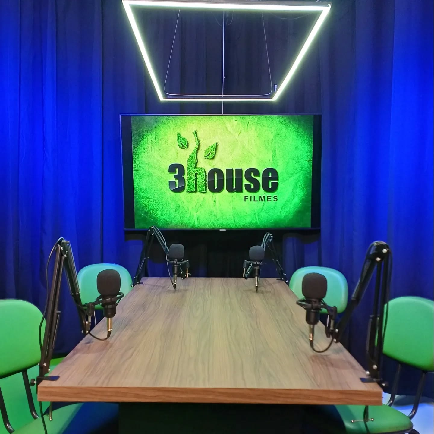 Estúdio 3house filmes pronto para mais um podcast.