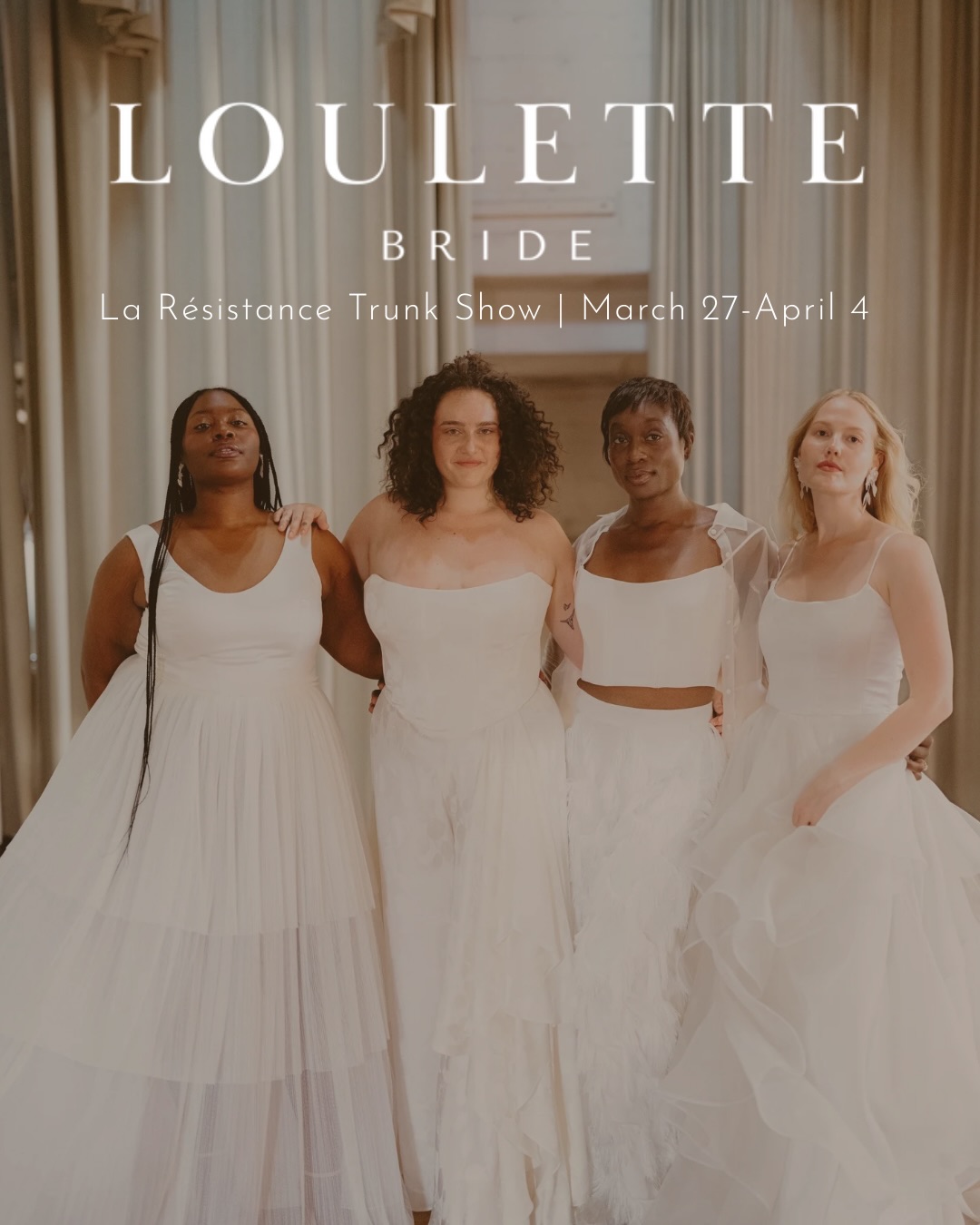 Some designers just get it - @loulettebride is one of them 🤍
We’re so proud and SO EXCITED to host their La Résistance 2026 Trunk Show from March 27 through April 4 right here at Miss Ruby Bridal. Made in Brooklyn, designed for every body & built on integrity, inclusivity and real responsibility - their values mirror ours, and that’s not something we take lightly 🙌🏻🙌🏽🙌🏾
Come find your dress with a designer that actually stands for something. Join us for La Résistance - book in at the link in our bio