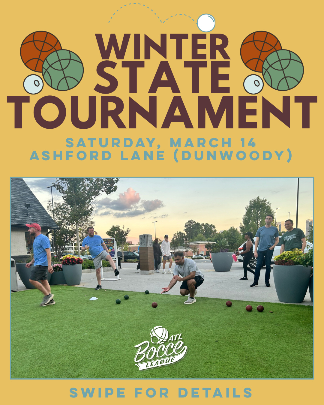 State Tournament details ➡️
If you aren't playing, feel free to come hang and cheer on the teams. There will be vendors setup with amazing specials and samples for you to try! We will see you on Saturday to crown the champs!