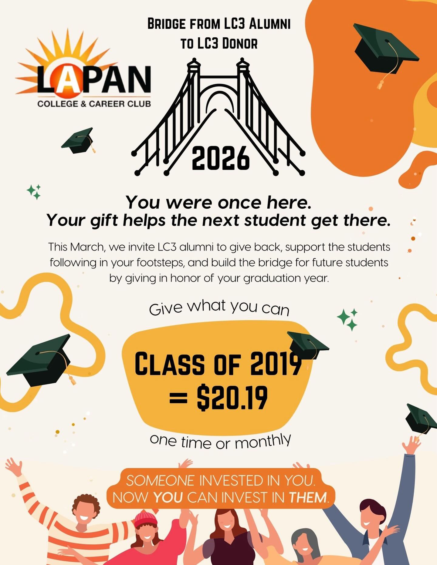 Lapan Alumni, we celebrate you always. 🧡
Your journeys, your achievements, and the impact you continue to make inspire the next generation of Lapan scholars every day.
If Lapan played a role in your story, we invite you to give back and help open doors for the students coming after you. Every contribution helps us continue supporting scholars through mentorship, programming and scholarships.
Together, we keep the Lapan legacy growing ✨
🔗 Donate through the link in our bio.
