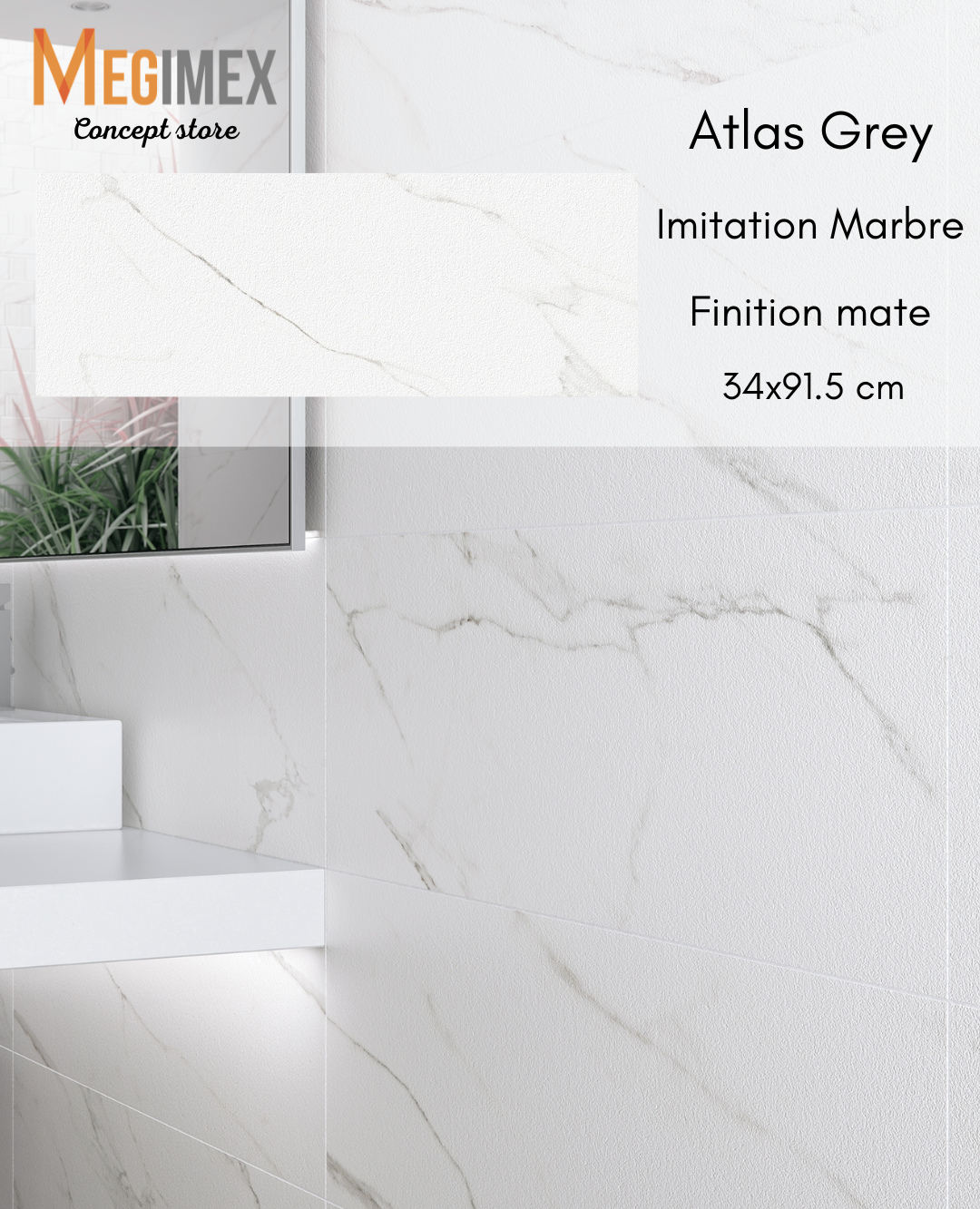 Découvrez notre nouvelle faïence Atlas Grey et Atlas Line Grey.
Imitation marbre raffiné aux délicates veines gris clair et à la finition mate, ces carreaux apportent une touche élégante, lumineuse et intemporelle à tous vos espaces.
Format 34X91,5, parfait pour sublimer une salle de bain, une cuisine ou un séjour avec une ambiance chic et apaisante.
Disponible au showroom situé à Sainte-Marie d'Arles, Le Moule.
#Guadeloupe#Showroom#CarrelageIntérrieur#Faïence#Construction
#Rénovation#Aménagement#DesignIntérieure#Marbre
