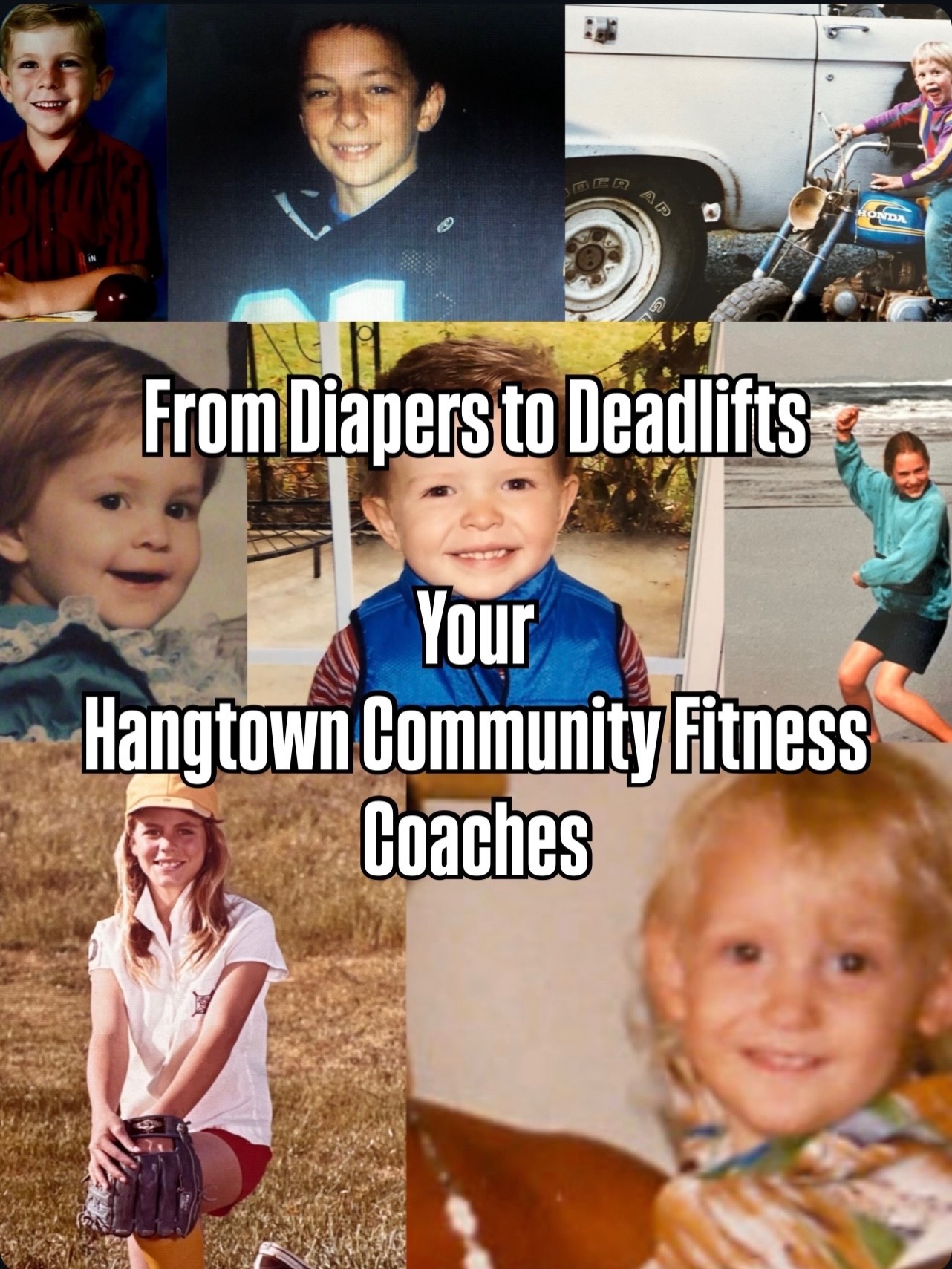 From baby faces to coaching your workouts.
These are the humans behind the whiteboard, the encouragement, and occasionally…the burpees.
Who do you think still looks the same 👀
