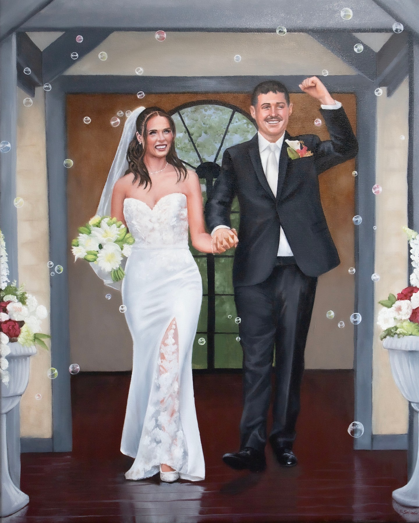 Bernadette has done it again! So happy to share the finsihed painting for the lovely Hamish and Lily! A generous and timeless gift from the mother of the groom.
Couple: Hamish and Lily
Artist: Bernadette
Location: Crown Plaza Hawkesbury Valley
Package: Premium
Moment: Joy and celebration as they exit the chaple
#liveweddingpainting #liveweddingpainter #weddingpainter #weddingartist #weddingpainterSydney #weddinggiftideas
#weddingideas