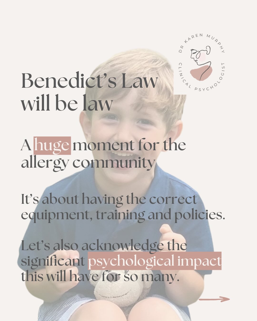 Incredible news for the allergy community with the passing of Benedict’s Law. Not only is this an amazing achievement for the practical aspects of equipment, training and policies in school the psychological impact will be significant for so many.
Swipe to find out more
Thankyou to the @benedictblythefoundation and all who have supported them with their tireless campaigning to bring this law to fruition