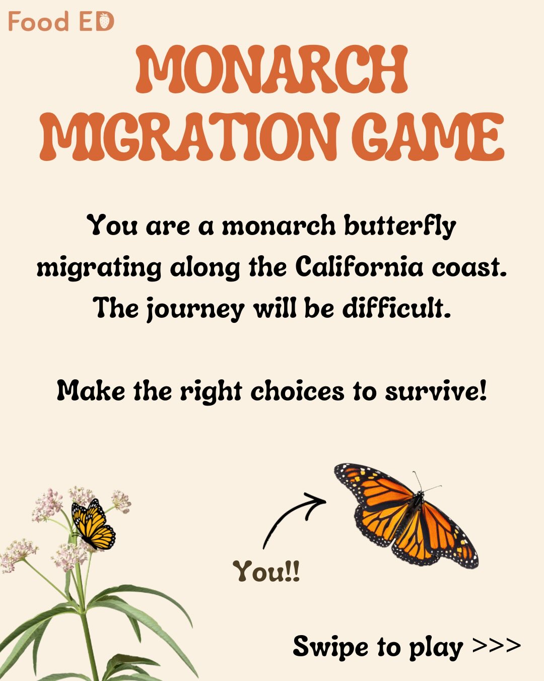 Make the right choice by coming to Monarch Madness and help the butterflies make the journey!
We’ll be giving free native plants and seeds, free crafts, Monarch education, and more!!!
📅 March 21, 2026
⏰ 12:00 PM - 2:00 PM
📍Julian Fisher Park Basketball Courts
915 California Ave, Monrovia, CA 91016
🏀 RSVP in bio!