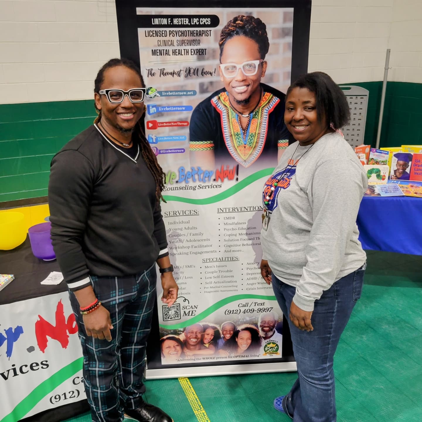 Thank you, @heardelementary, for an amazing collaborative night with other local businesses that included family connection and community. The Black History Wax Museum & First Black Business Expo was "LIT" - Think Globally. Act Locally! #GoGators #FullSteamAhead #BOB #MentalHealth #Savannah #BHM #BlackOwnedBusiness #BlackHistoryMonth #ThinkGloballyActLocally #BlackBusinessExpo #LiveBetterNow #BlackPsychology