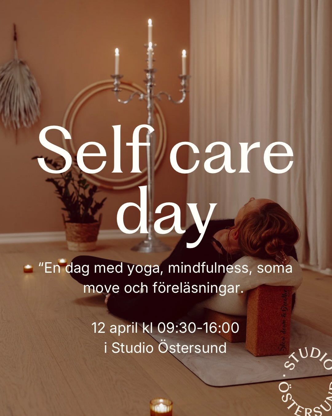 Caroline, Sandra, Karin och Anna-Pia bjuder in till Self care day den 12 april.
All info på hemsidan under event.
Boka din plats via Caroline.h@studioostersund.com