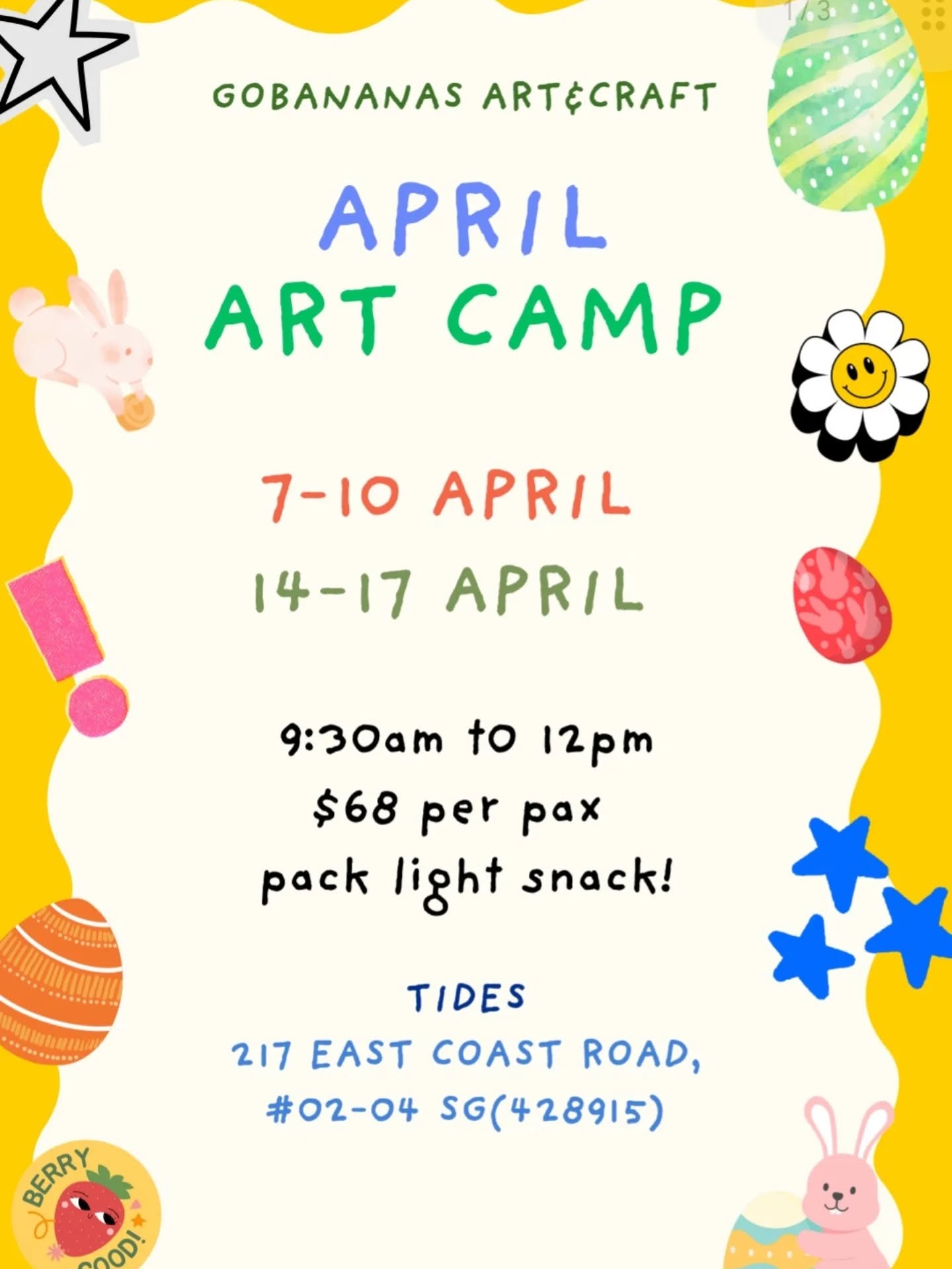Easter camps are up for booking! 🐰🐣🧺
#eastercamps #comingupsoon #aprilcamps #artcamps #morecomingsoon