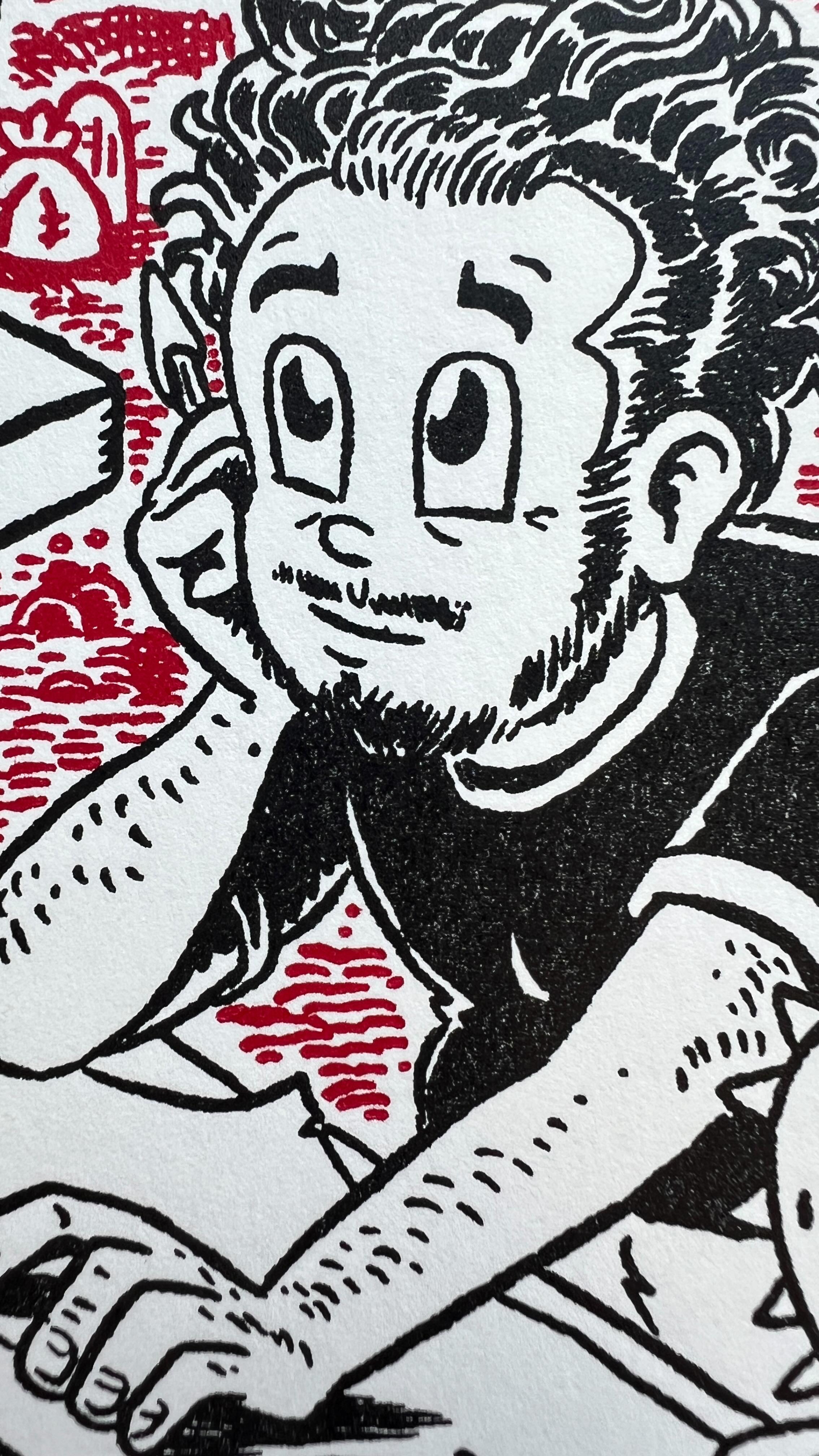 Here’s a little sneak peek at the incredible print we’ve been working on with @raulthethirdvamos! 🔥
Raúl‘s is the first in a new series of prints that we’ll create with visiting children’s book creators over the next year.
We’ll unveil the print at this Friday’s 21+ event. Join us for a conversation between Raúl and fellow children’s book creator Pedro Martín followed by a book signing.
Tickets and more info at rabbitholekc.org/programs