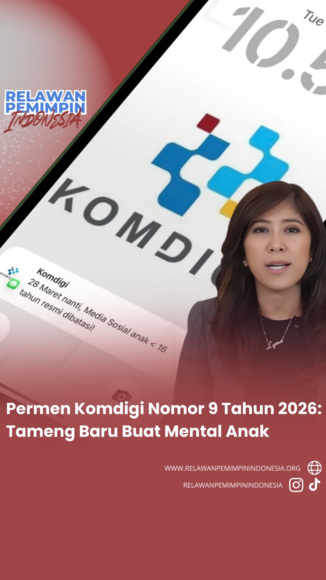 Banyak yang merasa aturan ini mengekang. Tapi bagi kami, ini adalah langkah tegas untuk menyelamatkan masa kecil generasi penerus bagsa dari kebrutalan algoritma.
Relawan Pemimpin Indonesia (RAPI) memandang Permen Komdigi No. 9 Tahun 2026 yang akan berlaku 28 Maret ini penting. Paparan konten-konten negatif dan tidak edukatif akan berdampak buruk bagu tumbuh kembang anak.
Kalau menurut kalian, aturan ini solutif atau justru terlalu membatasi? Mari diskusi di kolom komentar! 👇
#RelawanPemimpinIndonesia #Komdigi #PermenKomdigi9Tahun2026 #MediaSosial #DaruratDigital