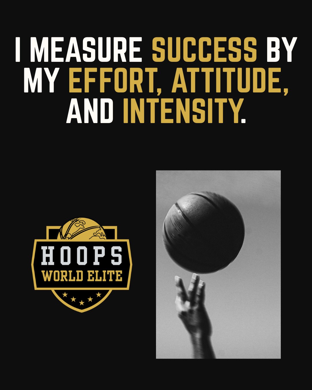 🏀 Day 11 | Positive Basketball Affirmation | Hoops World Elite x Hoppy the Hooper
“I measure success by my effort, attitude, and intensity.”
The scoreboard doesn’t always tell the full story.
Real success in basketball starts with the things you control — your hustle, your mindset, and your competitive fire.
When you bring maximum effort, a positive attitude, and relentless intensity, you’re already winning the moment — no matter what the score says.
Champions focus on the process. The results follow.
“My effort is high. My attitude is strong. My intensity sets the tone.”
STRIVE Focus: Relentless + Integrity + Excellence
Relentless effort fuels improvement. Integrity means competing the right way every time. Excellence comes from giving your best on every possession.
🐰 Hoppy’s Tip: Mental toughness means judging yourself by what you control — not by the scoreboard, the stats, or outside noise. Effort and attitude are always in your hands.
💭 Say it before every game and practice:
“I measure success by my effort, attitude, and intensity.”
#HoopsWorldElite #STRIVE #HoppyTheHooper #MindsetMatters #EffortWins #BasketballMindset #CompeteEveryPlay #PlayerDevelopment