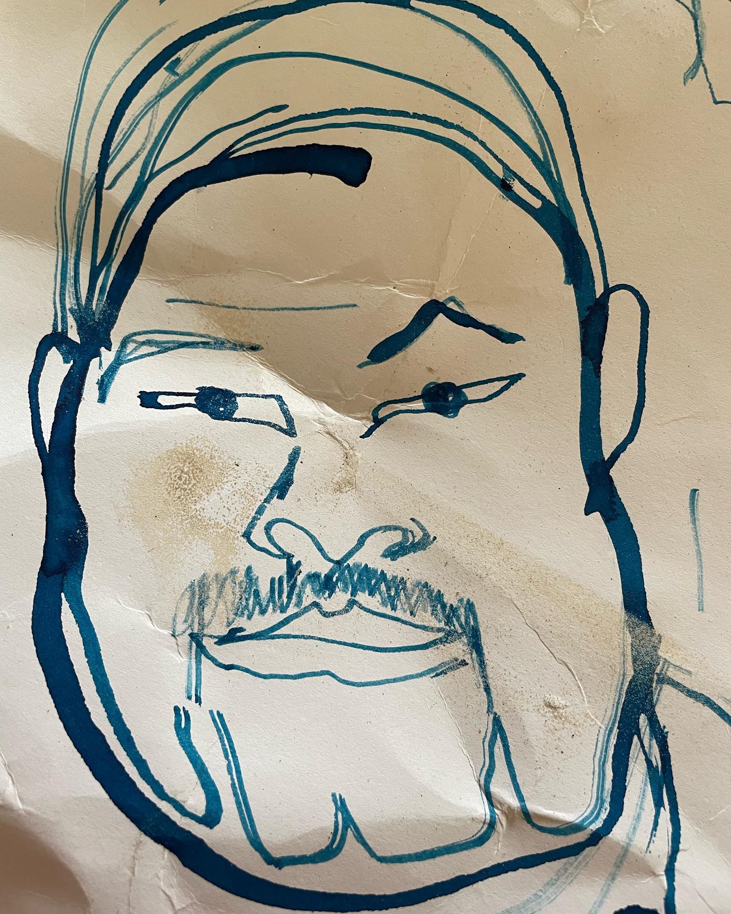 Three - men -on - a - bus #peckham #drawingwithink #drawingwithsticks #walktosee #sketcheveryday #londonbuses #portrait #everyfaceastory #alltheworldsastage