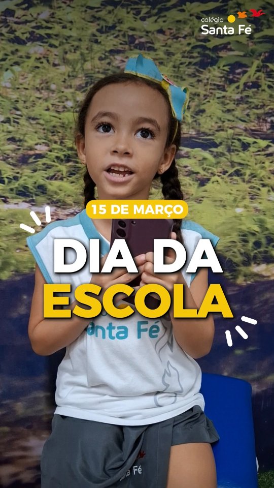 Para celebrar o Dia da Escola, convidamos nossos alunos a compartilharem o que eles mais gostam no Colégio Santa Fé. 💙