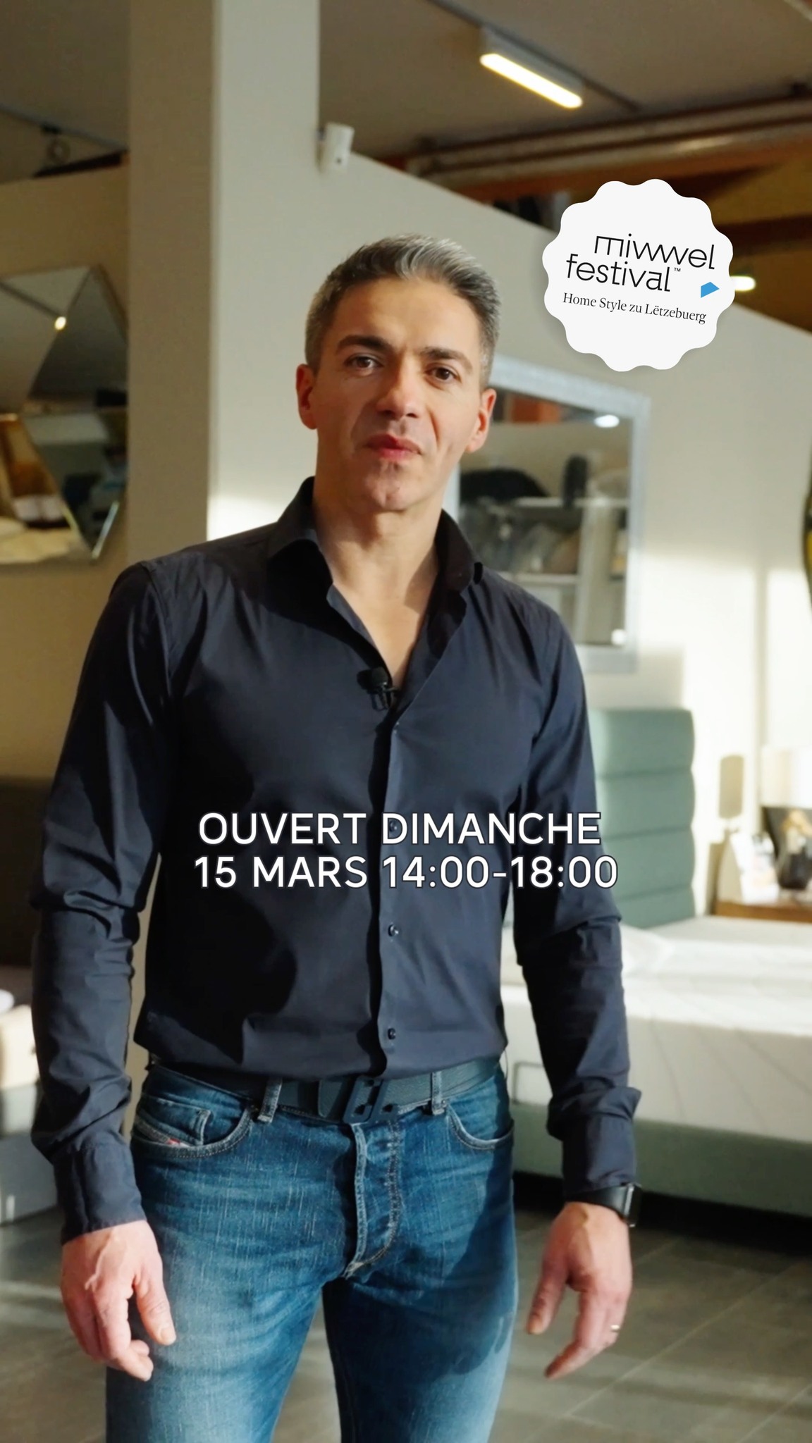 Miwwelfestival nach bis de 15. Mäerz! 🛌
🇱🇺 Kommt laanscht an entdeckt de perfekte Confort fir erhuelsam Nuechten.
🗓️ Mir hunn dëse Sonndeg vu 14:00 bis 18:00 Auer fir iech op. Mir freeën eis op iech!
🇫🇷 Venez découvrir le confort parfait pour des nuits reposantes.
🗓️ Nous serons ouverts ce dimanche de 14h00 à 18h00. Nous nous réjouissons de vous voir !