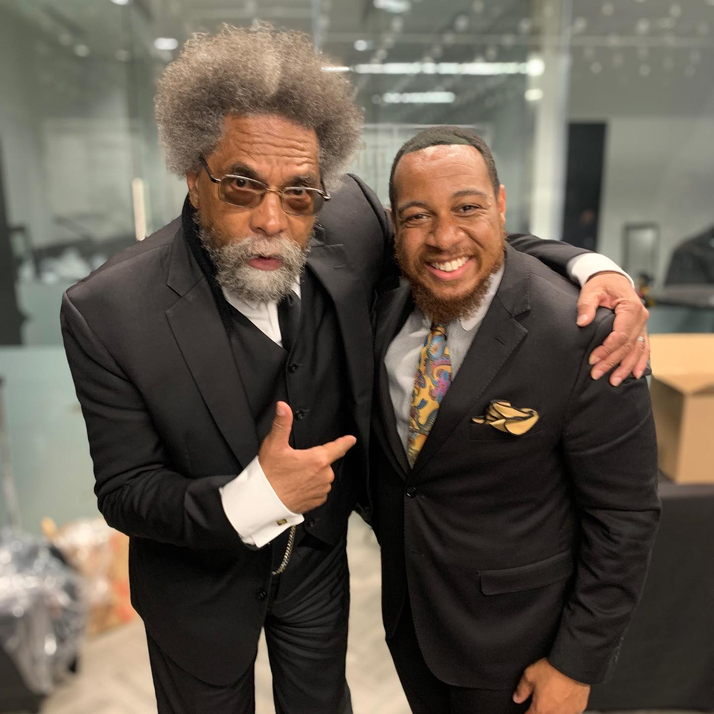 One word of affirmation and wisdom from the elders can carry you through a lifetime of purpose. Had the crazy honor of sharing the stage with the legend himself, Dr. Cornel West. He has inspired so much of my ministry and his work as a speaker, an author, a philosopher, an advocate, and public theologian has deeply formed me. ⠀
⠀
I’ll be carrying his personal words for the rest of my life! When the elders say they see the anointing on your life, it hits a special place. ⠀
⠀
Shoutout to the graduating class of Charles Drew University of Medicine and Science!!! You’ve inherited a tremendous legacy, now go create your own. ⠀
⠀
#BuildingWithoutABlueprint #BlackHistory #BlackJoy #BlackPower #BlackPeopleInSTEM #PreachP