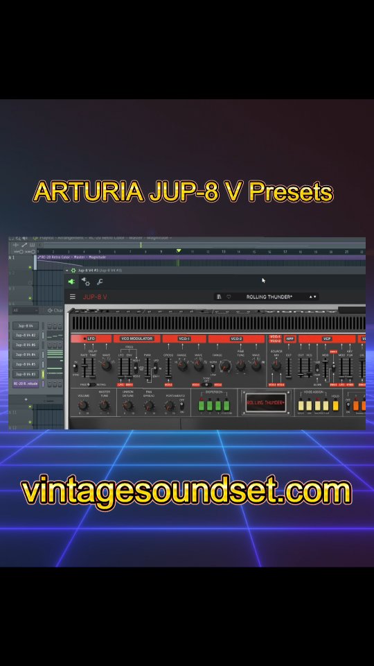 Arturia JUP-8 V Synth Presets
🎛 70+ Original patches
🎹 Bonus MIDI files
🌇 Perfect for Synthwave | Synthpop | Retrowave
Vintagesoundset.com
#samplepack #synthwave #themidnight #timecop1983 #arturia