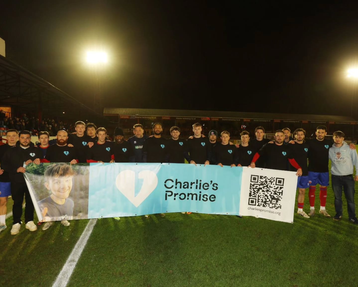 Incredible support from the amazing @aldershottownfcofficial last night in supporting our charity and raising awareness about the impacts and dangers of knife crime 🩵
