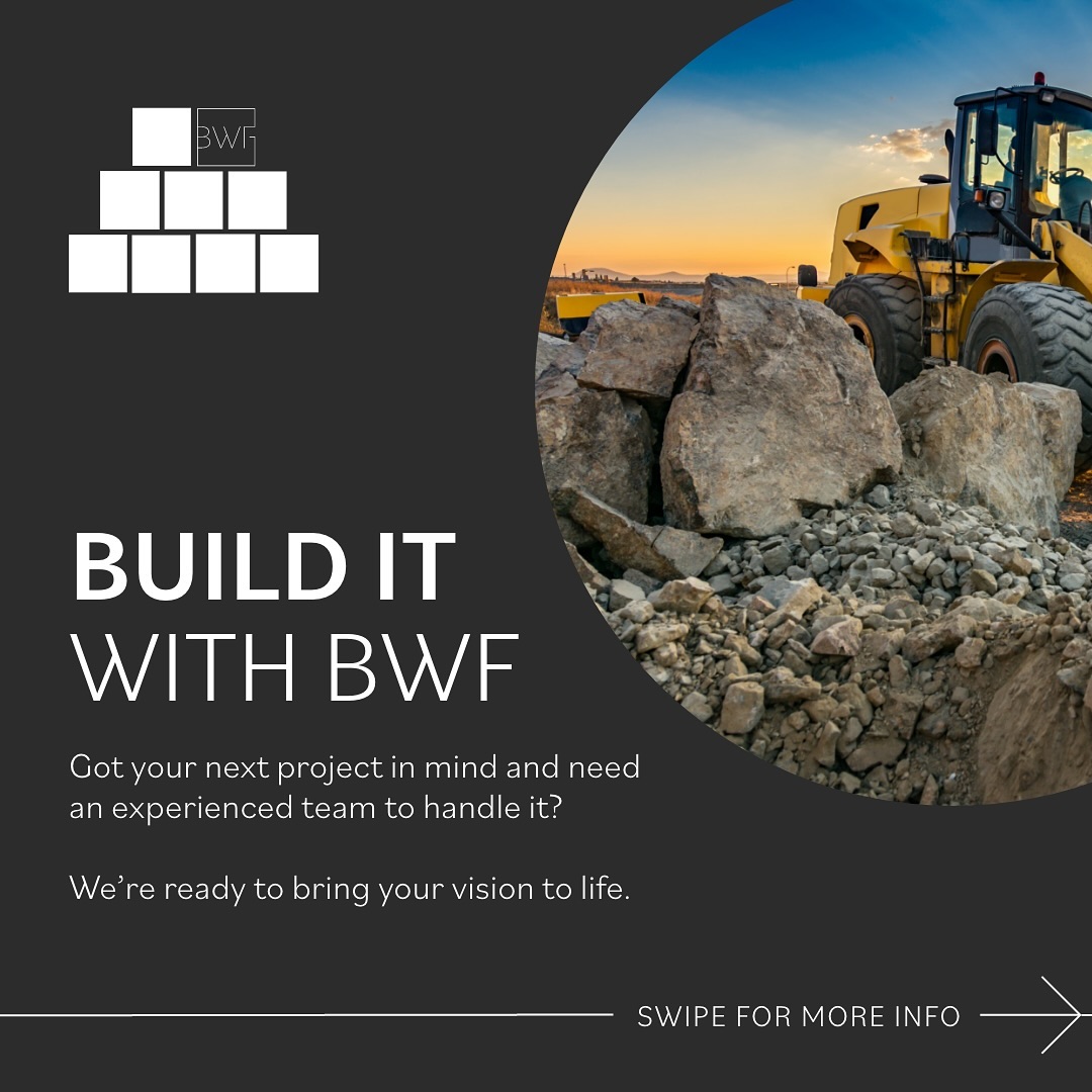 Build it with BWF 💪
Our ‘Build It’ services are tailored to your unique project needs, but here are some of the key services we offer:
🧱Foundations up to DPC
🏘️New builds
🏡Extensions
🚧Conversions
🛠️Remodels and renovations
Got your next project in mind and need an experienced team to handle it? Get in touch, let’s get the ball rolling.
#Buildit#MainContractorBenefits #ConstructionManagement #BuildWithConfidence #QualityConstruction #ConstructionSuccess