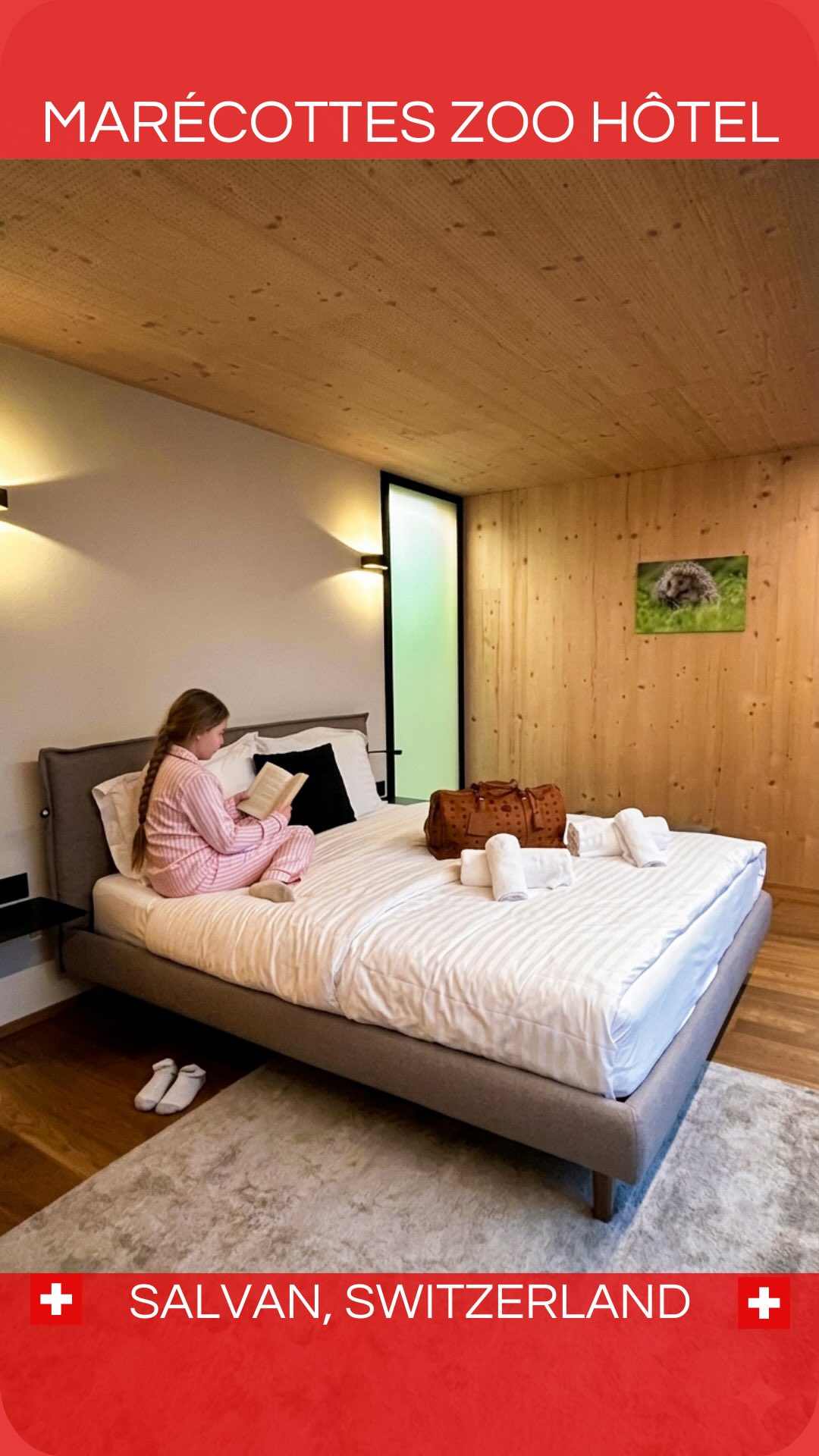 A cozy alpine hotel room youโll never want to leave to celebrate valentines and our almost 2 month old newborn sonsโ first hotel getaway๐๏ธ๐จ
๐ #LesMarecottes #Switzerland ๐จ๐ญ // Hรดtel des Marรฉcottes
Tucked in a peaceful Alpine village, this charming stay is all about quiet luxury and nature views into the.. ZOO! Like wow, our balcony was directly on top of the bearโs lair and we saw them everyday. On top of that, we slept hearing the howls of the wolf, which I found really special.
Think warm wood interiors, crisp mountain air, and the kind of calm that makes you slow down. We enjoyed our little family valentine Swiss escape where comfort and wildlife meets the Alps.
๐๐ฝโโ๏ธ Did You Know?
โ๏ธ Switzerlandโs only alpine zoo hotel and Europeโs highest alpine zoo.
๐งณ Built right inside the wildlife park, so many rooms have private terraces looking out over animal enclosures.
๐จ The hotelโs cozy wood interiors reflect the traditional chalet style of the Valais region.
๐ถ๐ฝ Perfect for slow family travel โ peaceful, safe, and surrounded by nature for little explorers.
โขโขโข
#newborn #familyhotelswitzerland #swissholiday