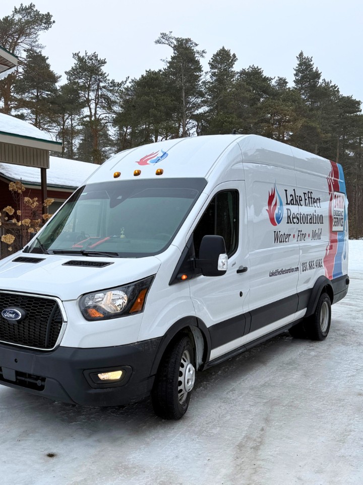 Ice dams can quickly turn winter weather into a serious problem for homeowners. When snow melts on a roof and refreezes near the edges, it can trap water and force it back under the shingles, leading to major leaks inside your home.
When winter leaks happen, quick response can make all the difference. That's why our mobile service vans are available 24/7 to respond whenever disaster strikes.
Call (231) 883-4183 for emergency service.