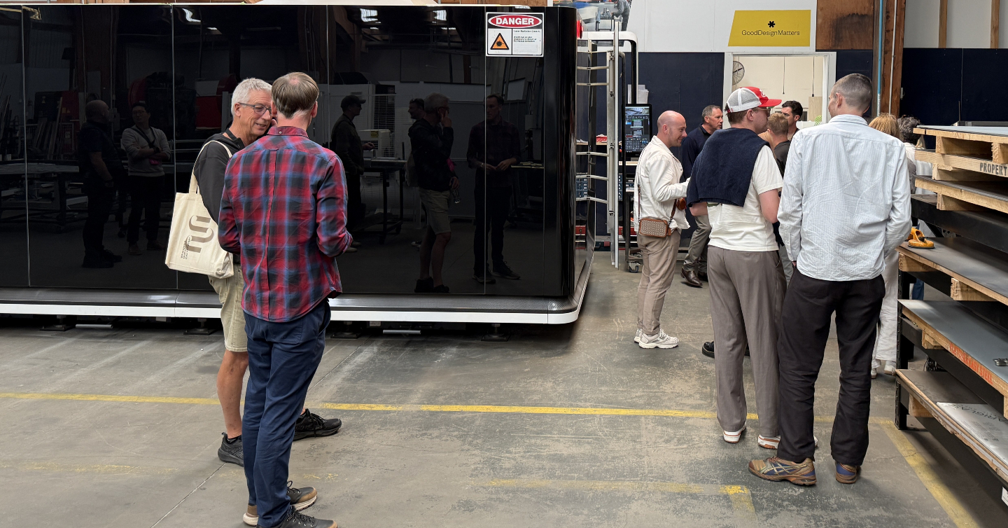 Creativity, innovation and enterprise are key to delivering good design. We were proud to welcome NZ Design Week visitors into the GDM factory last weekend, as part of a satellite event showcasing New Zealand's UNESCO City of Design, Whanganui.
During their day-long visit to the city, the Design Week group enjoyed exploring Whanganui's design heritage and strengths, from large-scale architecture to niche product development to design-led manufacturing. A big thank you to everyone who joined us at GDM. It was a pleasure to open the factory doors and share a little about what happens behind the scenes at GDM.
We also had fun creating some merch to gift our visitors. What better way to signify exploring the keys to Whanganui's success than with keyrings 🗝️ Made from scrap generated during the laser‑cutting of aluminium nudge bars, they’re a small but tangible example of how thoughtful design and manufacturing can reduce waste and create something purposeful from by‑products.
We're very grateful to Whanganui & Partners and the UNESCO City of Design team for facilitating the visit and for curating such an exceptional experience for the Design Week guests.
GDM is proud to be part of a city that continues to punch above its weight in design, making, and collaboration.
#NZDesignWeek #GoodDesignMatters #Whanganui #UNESCOCityOfDesign #DesignAndManufacturing