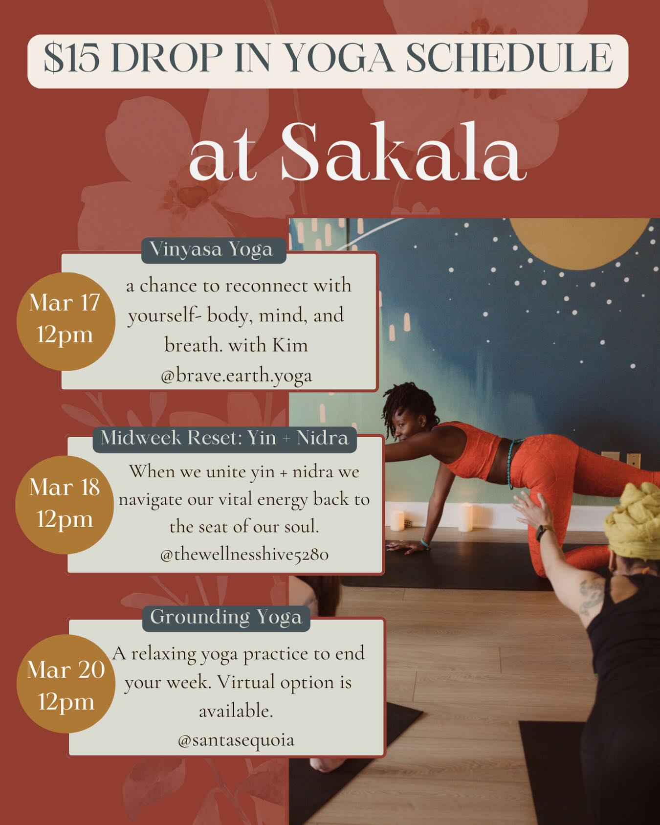 Come shake off the energy of winter and meet us on the mat this week 🧘♂️
We’ve curated a beautiful lineup of low-ticket classes to support movement, breath, grounding, and nervous system care as we transition into the new season.
From vinyasa and kriya flow to yin, nidra, and deeply grounding practices - there’s space to move, release, and reconnect with yourself exactly where you are.
✨ Tap through the slides for class details + click the event link in bio to join us.
#denveryoga #denveryogacommunity #denverevents #denveryogaevents #sakaladenver