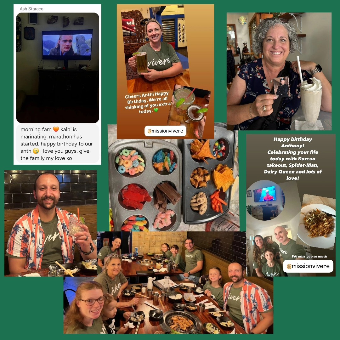 Cheers to our incredible village for helping us celebrate Anthony's 34th heavenly birthday. This is only a fraction of the love and support we felt on September 6th and beyond; your messages and actions truly mean the world to us.
.
.
Thank you all for helping us to continue to honor and remember Anthony, and to help further his goals and vision through Mission: Vivere. We've got big things ahead, so stay tuned! #missionvivere