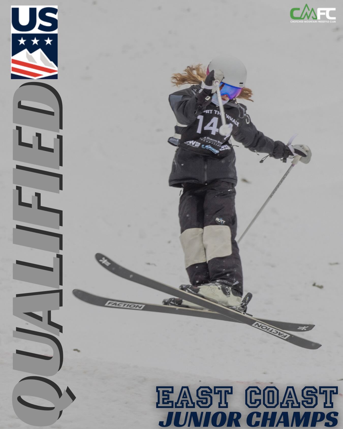 Excited to share Lily Hewitt’s qualification for Eastern Champs! Lily has had a tremendous season showing real progress and a 360! She’s heading to @loonmtnresort this weekend and we can wait to watch her throw down!
Here’s more about Lily!
Age: 11
Grade and School: 6th Grade / James Mastricola Upper Elementary School
Town From: Merrimack, NH
Started Skiing At: Crotched Mountain
With CMFC Since: 7 Years Old - 2021
Favorite Part of Moguls (jumps, speed, turns): Turns
Best Song to Bump Ski to: California Girls by Katy Perry
Good luck 🍀 Lily!!
@easternfreestyledivision @concordmonitor @crotched_mountain @nhunionleader @loon_freestyle @ruttmogulpants