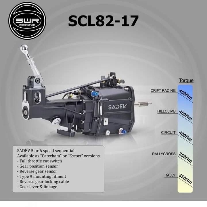 🏁⚙ SADEV 2WD IN-LINE TRANSMISSIONS ⚙🏁
Available on order through SWR Motorsport, the 2WD in-line boxes are robust, reliable and suitable for many projects.
The SCL82-17's projects include Ford Escorts, Ford Anglias, Caterham 7s & Westfields. We even have a few of these gearboxes in stock at SWR!
The SCL924 has run to Toyota 2GR, BMW S52 & Chevrolet LS3 to name a few.
Please feel free to contact us for any information, pricing or advice!
#swrmotorsport #Sadev #motorsports #racing #motorsport #Gearboxes #fordescort #caterham7 #sadevtransmissions #Mazda #miata #mazdamx5 #hillclimb #rallycross #sequentialgearbox #gearbox #Rallycross #Rally #Circuit #Hillclimb #Gearbox #SADEV #Competition #caterham #rally #sequential #Transmission #ls3 #Toyota #fordanglia
